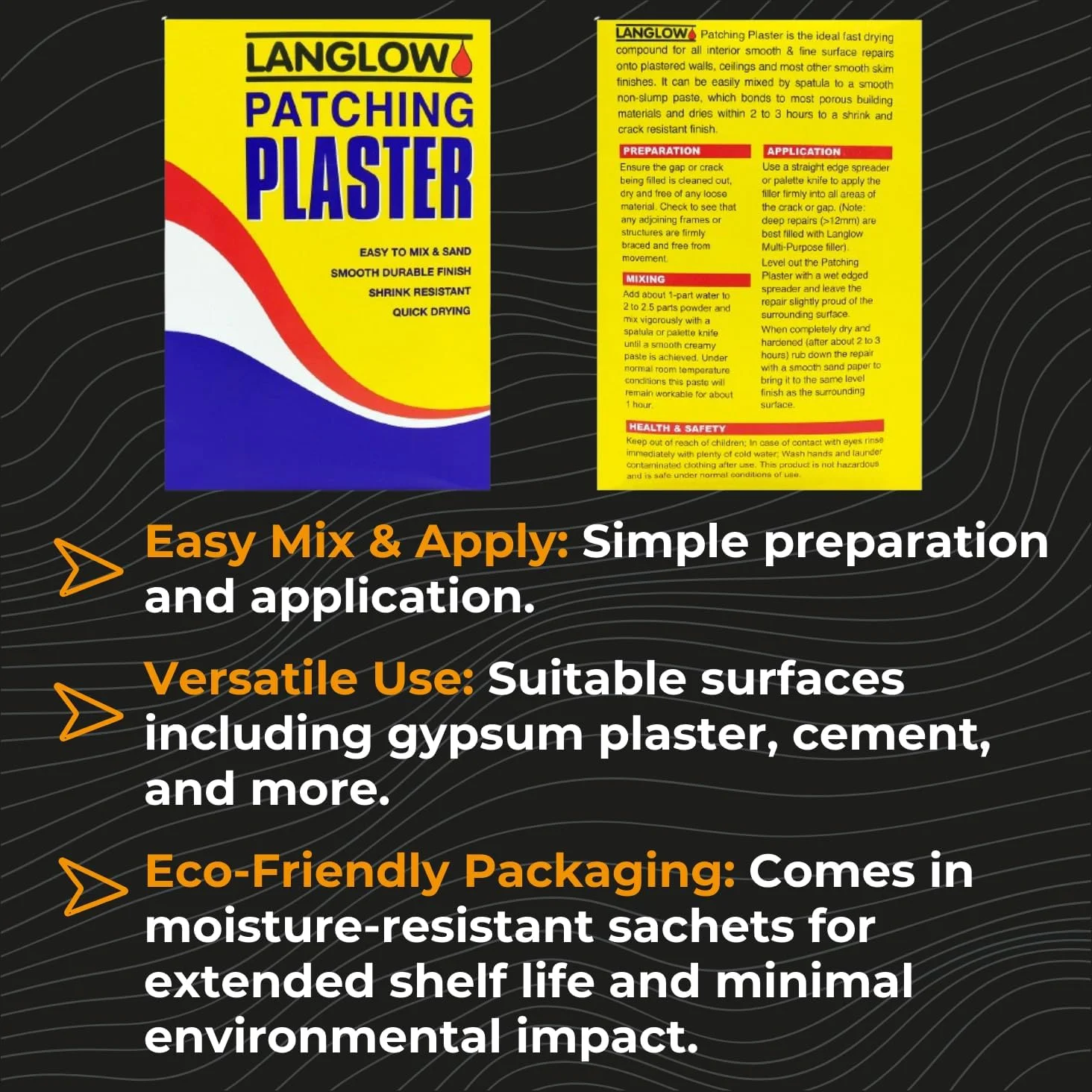 ملات ترمیمی لنگلو پلاسٹر Palace مدل Patching وزن ۱.۵ کیلوگرم (۶۴-۱۶) ملات ترمیمی لنگلو پلاسٹر Palace مدل Patching وزن ۱.۵ کیلوگرم (۶۴-۱۶)