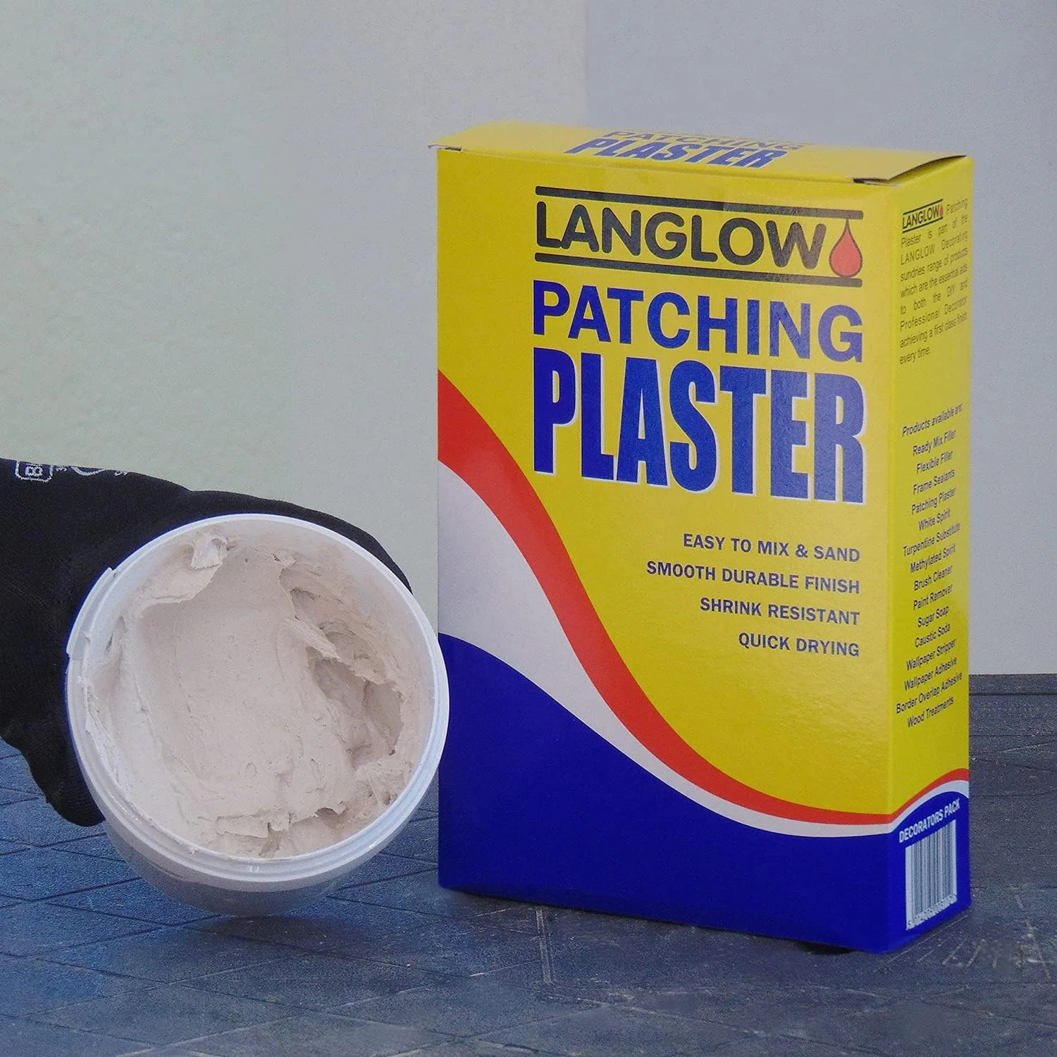 ملات ترمیمی لنگلو پلاسٹر Palace مدل Patching وزن ۱.۵ کیلوگرم (۶۴-۱۶) ملات ترمیمی لنگلو پلاسٹر Palace مدل Patching وزن ۱.۵ کیلوگرم (۶۴-۱۶)
