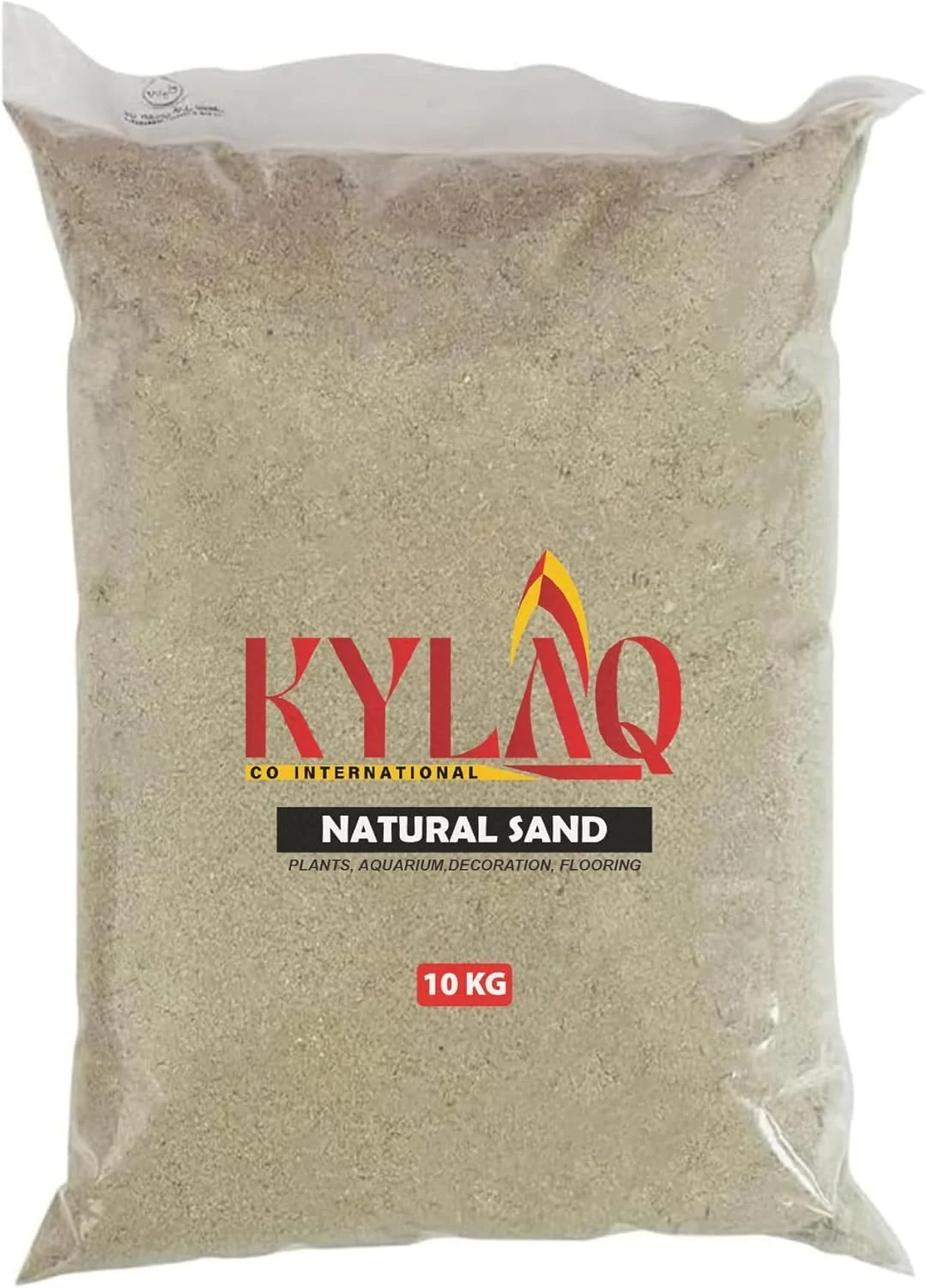 شن و ماسه ساختمانی سفید طبیعی - درجه ریز تزئینی، آکواریوم، محوطه سازی و استفاده در ساختمان | آماده برای استفاده - کیسه 10 کیلوگرمی - KYLAQ
