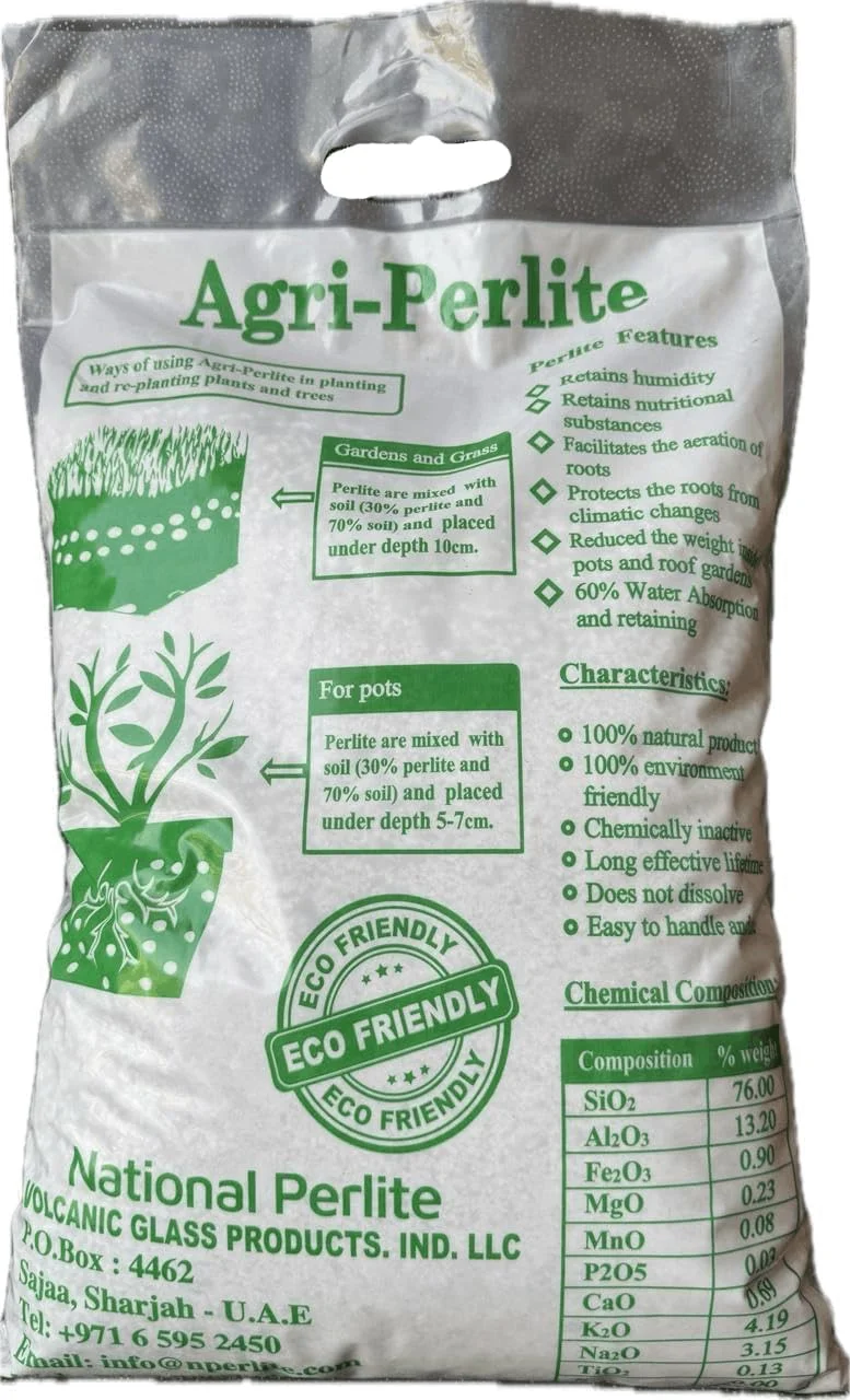 پرلیت ۱۰ لیتری: ایده آل برای کشاورزی مستقل، مخلوط خاک یا هیدروپونیک. سایز کشاورزی ۲-۶ میلی متر. بهترین محیط رشد برای کشاورزی داخلی و خارجی. ساخت امارات متحده عربی توسط نشنال پرلیت. پرلیت ۱۰ لیتری: ایده آل برای کشاورزی مستقل، مخلوط خاک یا هیدروپونیک. سایز کشاورزی ۲-۶ میلی متر. بهترین محیط رشد برای کشاورزی داخلی و خارجی. ساخت امارات متحده عربی توسط نشنال پرلیت.
