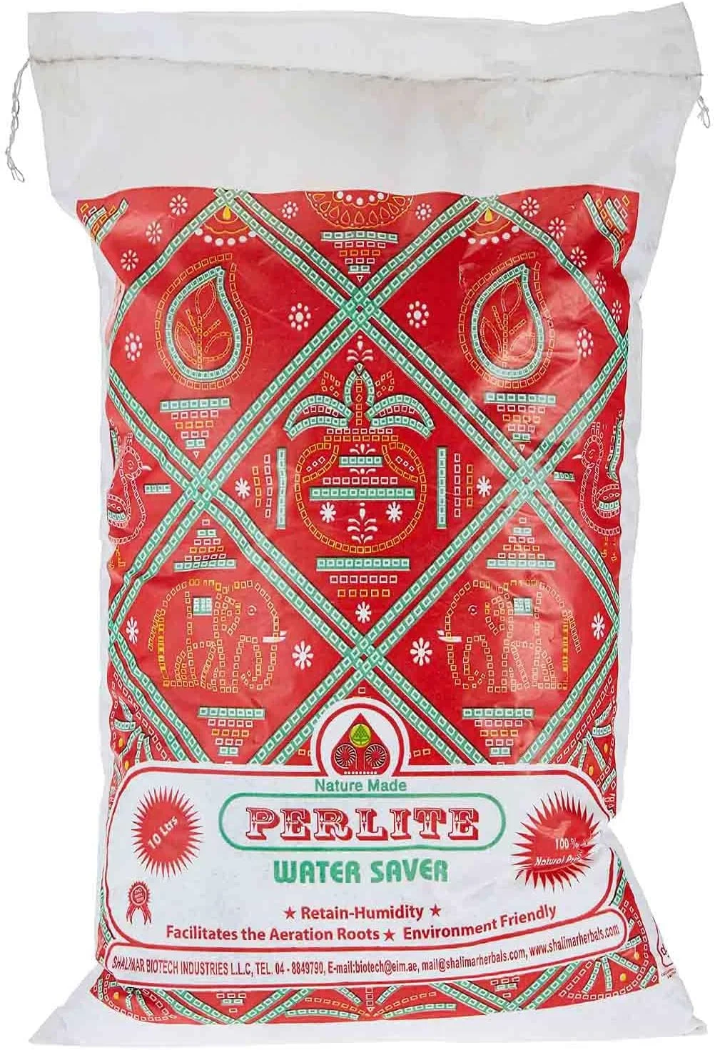 پرلیت کشاورزی دانه ای متخلخل شالیمار برای گیاهان باغی و گلدانی | افزودنی خاک سبک و خنثی از نظر pH مناسب برای مرکز کشاورزی. 10 لیتر - صرفه جویی در آب