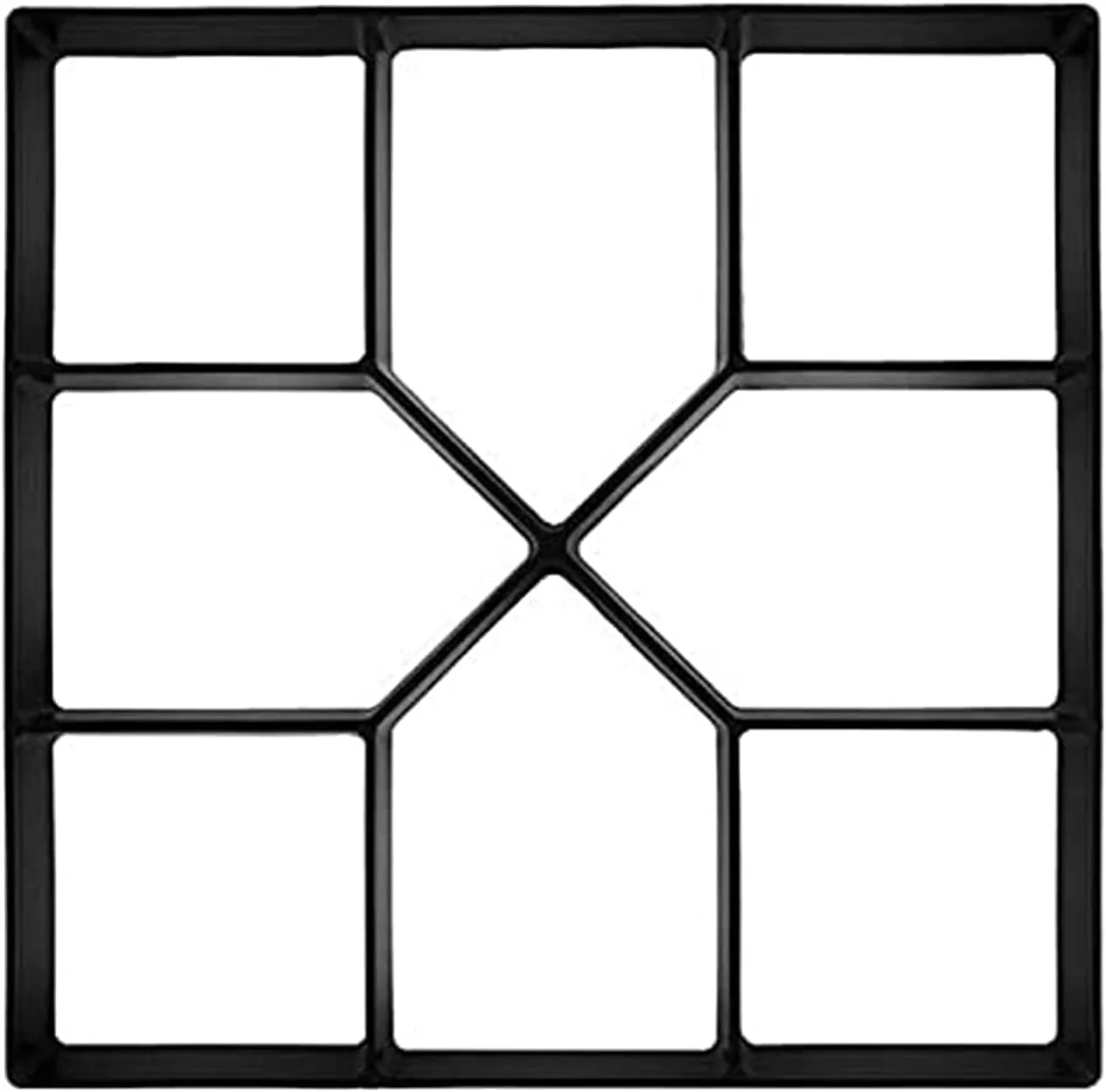 قالب سنگ فرش باغ، قالب بتنی 40x40 سانتی‌متری قابل استفاده مجدد، قالب سنگ فرش پلاستیکی سنگین برای مسیرهای پیاده‌روی، پاسیو و مسیر باغ