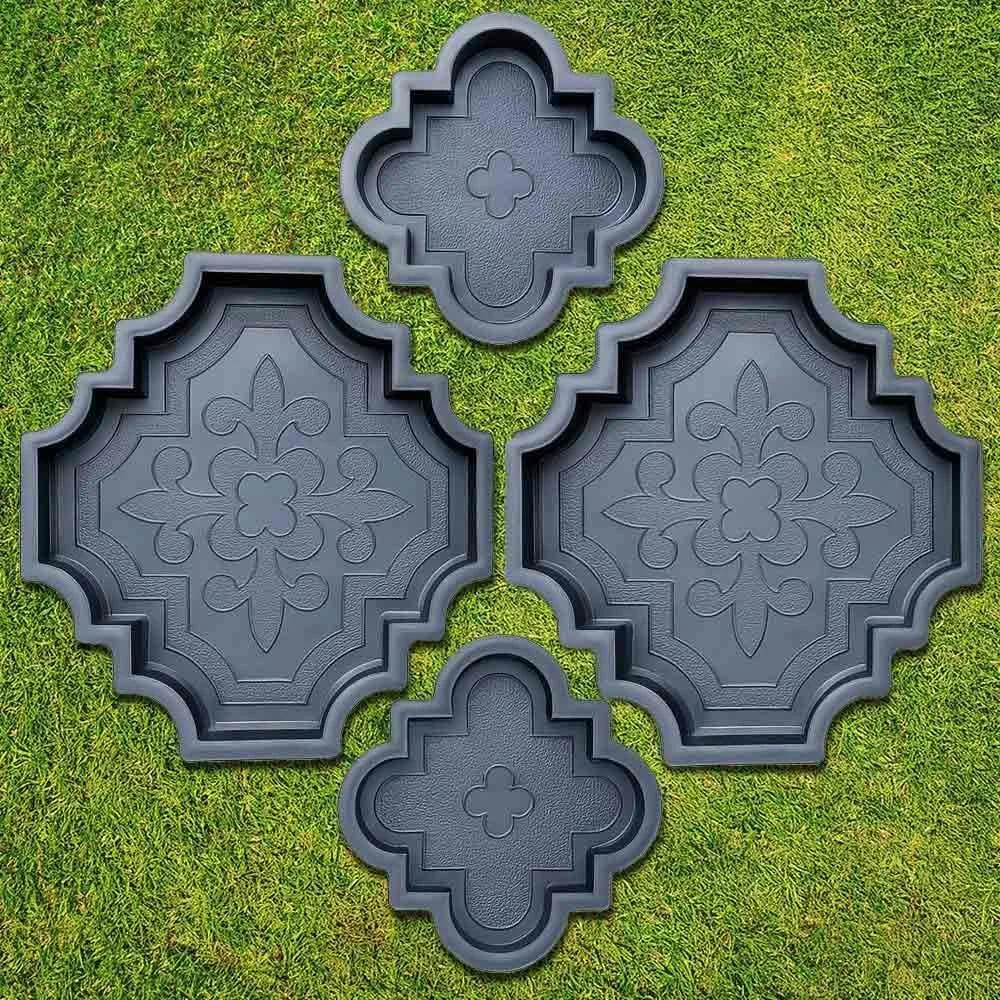 قالب بتن پلاستیکی ۴ عددی بتنکس - قالب بزرگ سیمانی برای سنگ فرش - قالب آجر برای سنگ فرش