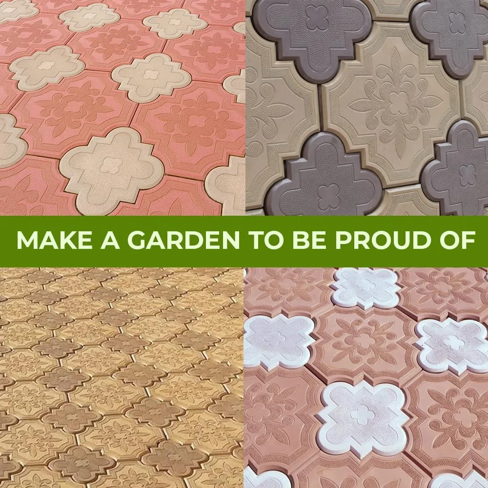 قالب بتن پلاستیکی ۴ عددی بتنکس - قالب بزرگ سیمانی برای سنگ فرش - قالب آجر برای سنگ فرش