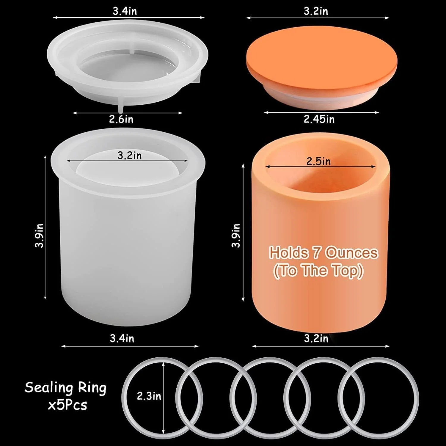 قالب‌های شیشه‌ای شمع، قالب‌های بتنی سیلیکونی، برای جا شمعی با درب، قالب‌های سیلیکونی رزینی، تغییر شکل آسان نیست، مقاوم در برابر افتادن، دکور گرم خانه، برای لوازم شمع سازی