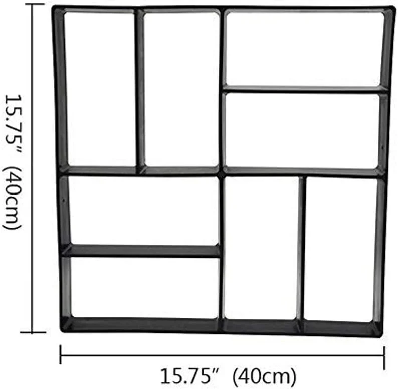 قالب آجر سیمانی برای سنگفرش دستی، قالب پیاده رو باغ، قالب پلاستیکی بتنی DIY برای ساخت مسیر (2)