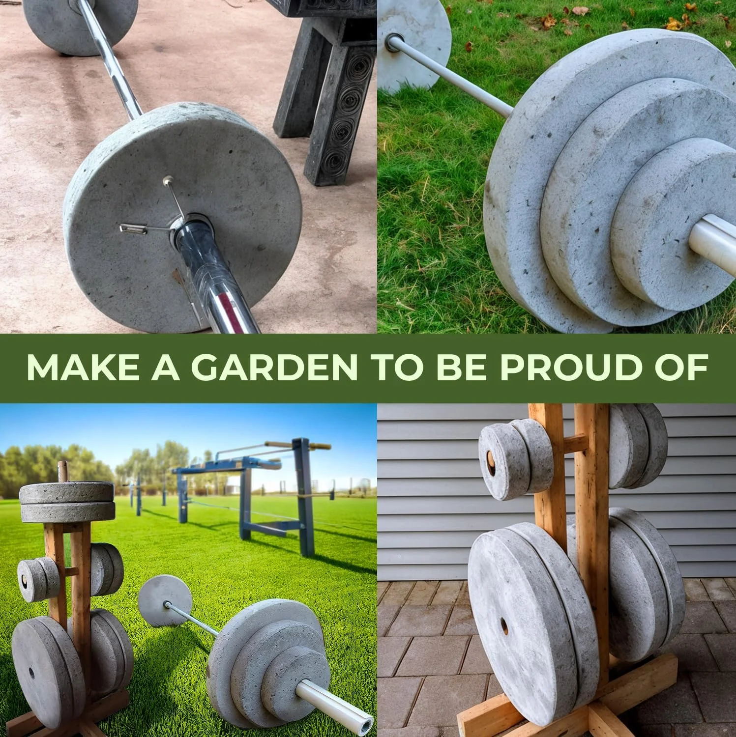 BETONEX قالب وزنه بتنی DIY، پلاستیک ABS 2 میلی‌متری، 5 عددی - قالب وزنه بتنی المپیک - قالب وزنه سیمانی - قالب وزنه هالتر DIY، دیسک هالتر برای تمرین