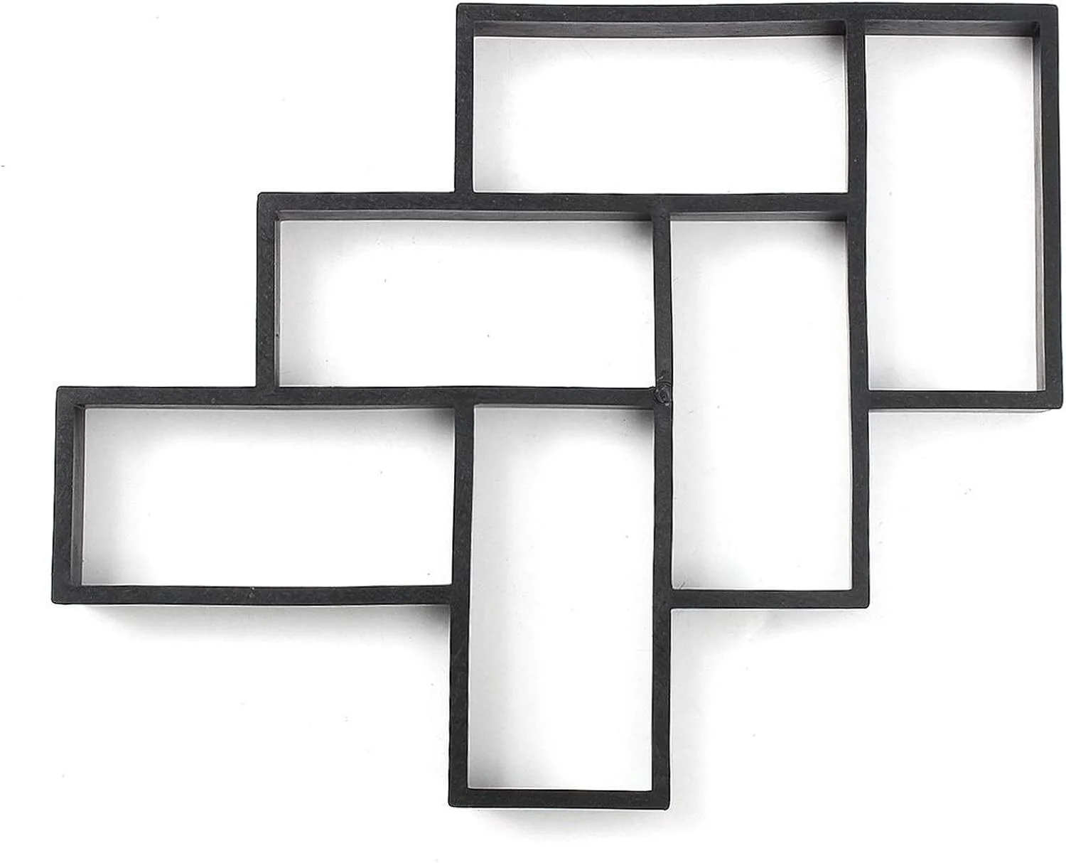 قالب آجر سیمانی، قالب بتنی برای ساخت مسیر خودتان، قالب سیمانی، قالب سنگ فرش بتنی، قالب آجر بتنی قابل استفاده مجدد مناسب برای سنگ فرش کردن تراس ها (رنگ: مشکی، سایز: یک سایز)