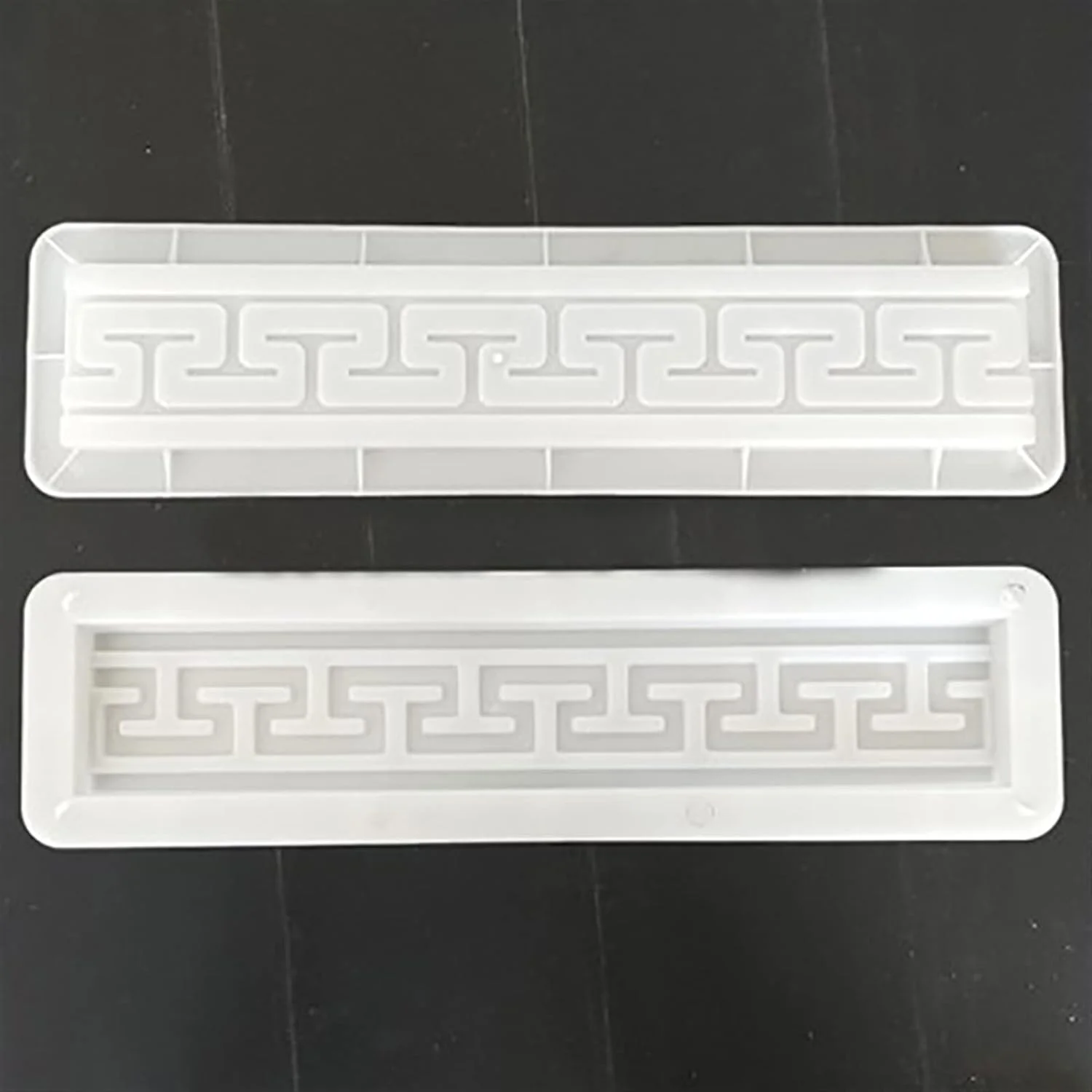 قالب پیاده رو، قالب پلاستیکی بتنی ضد لغزش با طرح سه بعدی، قالب آجر عتیقه سیمانی برای ساخت مسیر باغ مربعی، قالب سنگ فرش آجری (رنگ: سفید 1)