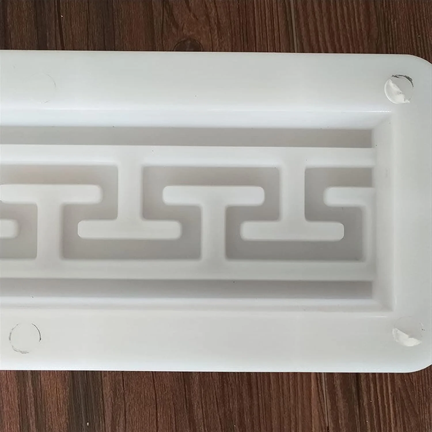 قالب سنگ فرش CGVHBK، قالب پلاستیکی بتنی ضد لغزش با طرح سه بعدی، آجر عتیقه سیمانی، قالب ساخت مسیر باغ مربع شکل، قالب سنگ فرش (رنگ: سفید 1)