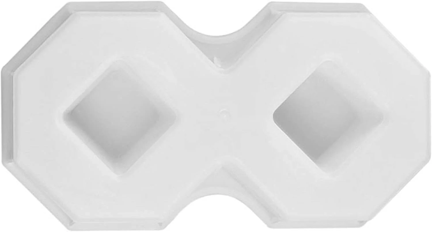 قالب آجر سیمانی DIY مربع مسیر باغ قالب آجر پلاستیکی بتنی سنگفرش پروپیلن پیاده رو لوازم جانبی ساختمان باغ مناسب برای سنگفرش تراس ها (رنگ: سفید، اندازه: 40x20x8 سانتی متر)