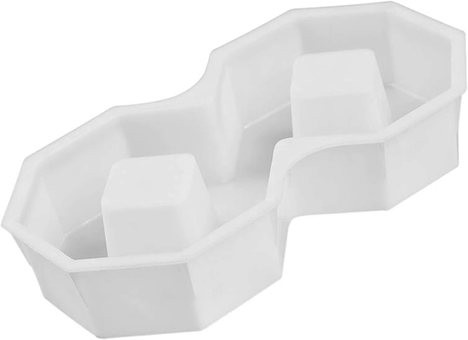 قالب آجر سیمانی DIY مربع مسیر باغ قالب آجر پلاستیکی بتنی سنگفرش پروپیلن پیاده رو لوازم جانبی ساختمان باغ مناسب برای سنگفرش تراس ها (رنگ: سفید، اندازه: 40x20x8 سانتی متر)