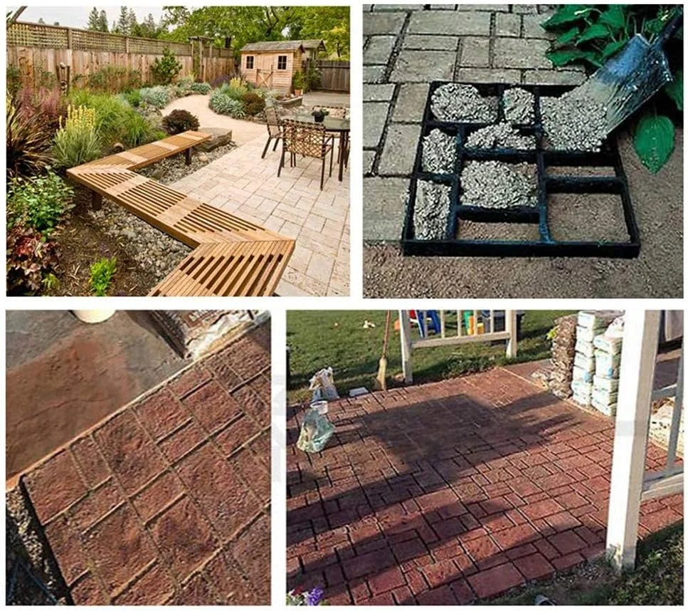 قالب مسیر باغ، قالب های بتنی برای ساخت مسیر، قالب پلاستیکی برای پیاده رو، قالب بتنی DIY برای مسیر پیاده روی، قالب سنگ فرش برای حیاط، پاسیو، چمن - RLA (تکی، F45X40)