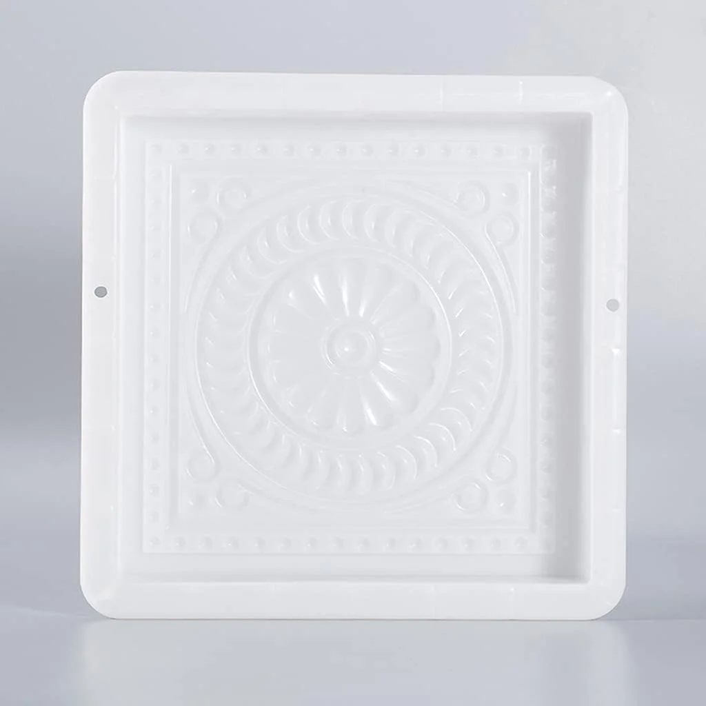 قالب سنگ فرش مربعی طرح گل قدیمی، قالب بتن باغ، قالب پدال پله ای، آجر سیمانی، سازنده مسیر منظره