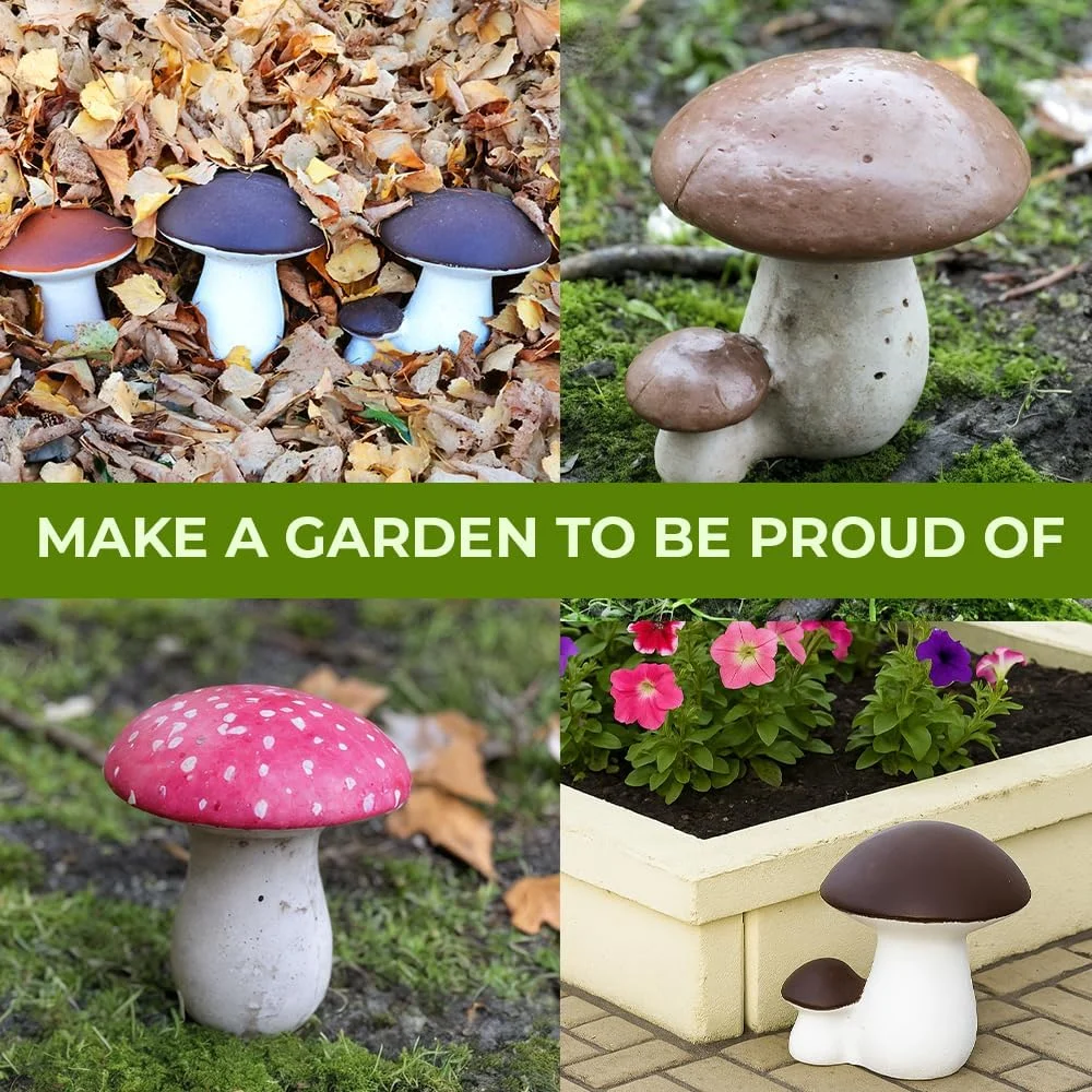 قالب بتنی طرح قارچ سه بعدی، پلاستیک ABS 2 میلی متری - قالب سیمانی - سنگ فرش DIY تزئینی باغ - قالب های بتنی و فرم های قابل استفاده مجدد