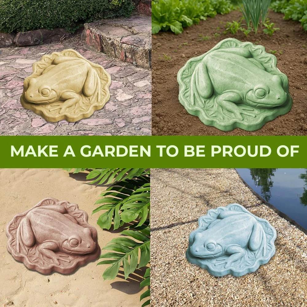 قالب بتنی سه بعدی به شکل قورباغه، پلاستیک ABS 2 میلی متری - قالب بزرگ قورباغه برای سیمان - سنگ فرش DIY تزئینی باغ