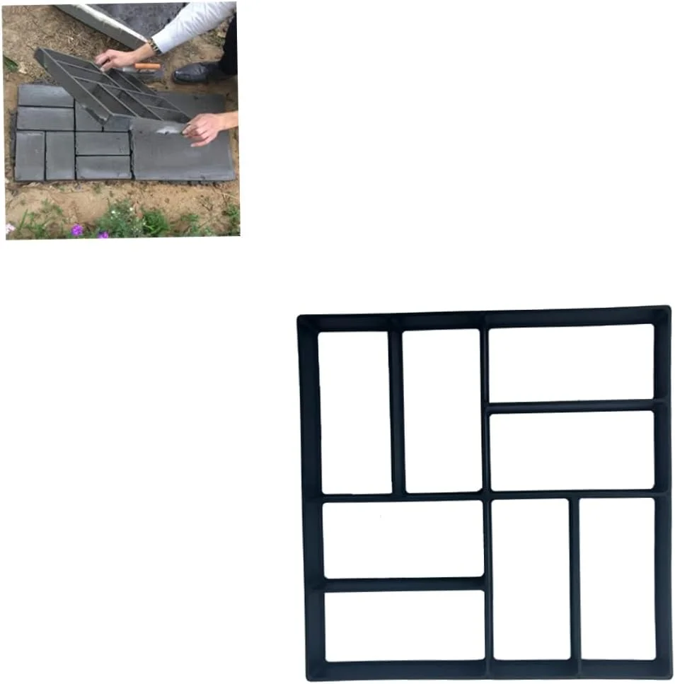 لوازم جانبی دکور باغ قالب سنگ فرش بتنی سازنده مسیر پیاده روی خودت بساز قالب پاسیو قابل استفاده مجدد قالب سنگ فرش چمن باغ مشکی