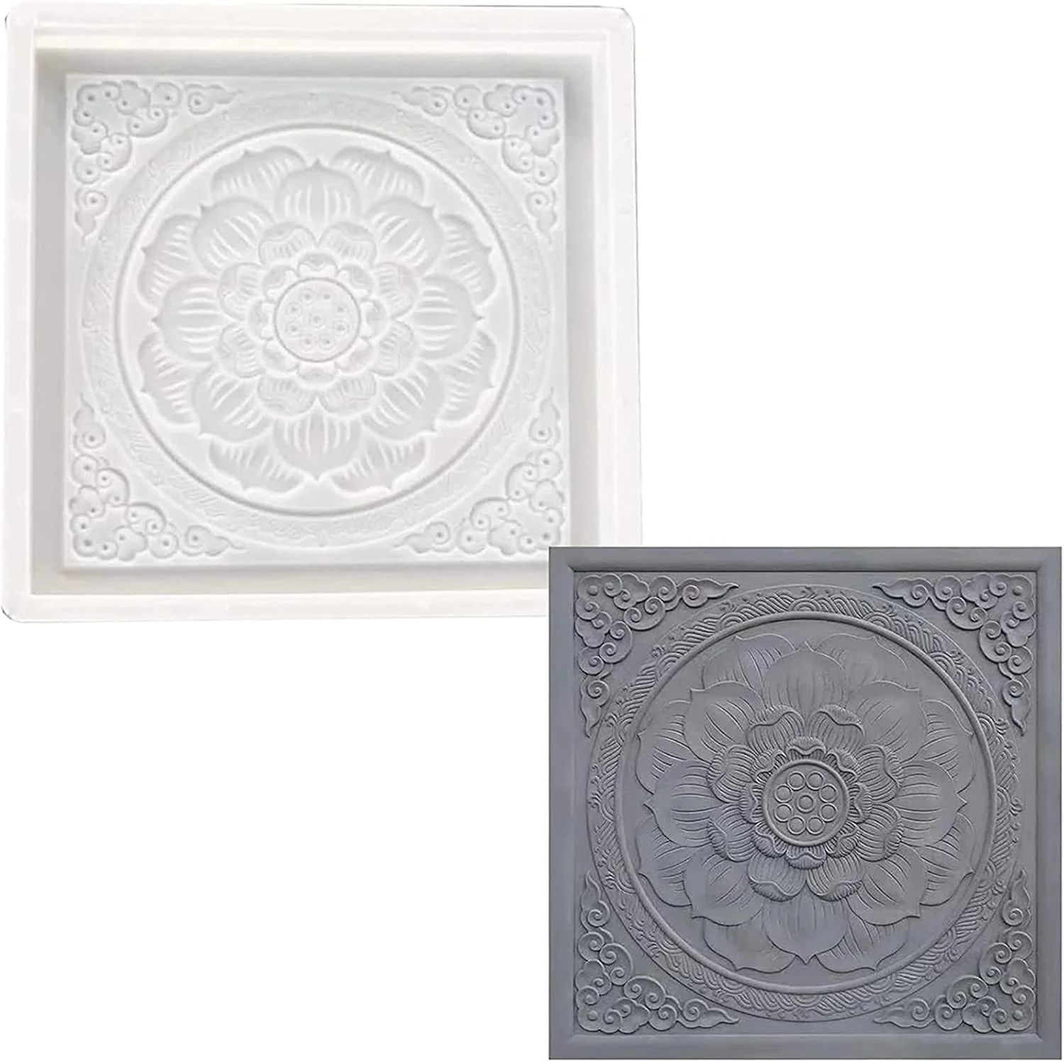 قالب سنگ فرش مربعی خودساز، قالب آجری عتیقه سیمانی قابل استفاده مجدد، قالب بتنی پلاستیکی برای پیاده رو، قالب سنگ فرش کاشی کف جاده باغ، قالب مسیر سنگی پدال منظره