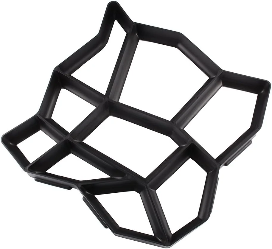 قالب نامنظم برای سنگفرش، قالب بتن برای مسیر باغ و پیاده رو، قالب نه خانه برای سنگفرش، رزین PP، ۴۳x۴۳x۴ سانتی متر