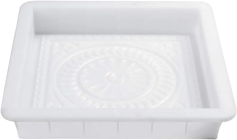 قالب باغچه KingLan، قالب پلاستیکی DIY برای ساخت مسیر، قالب طرح گل برای سنگفرش و ابزار سنگفرشی طرح آجر