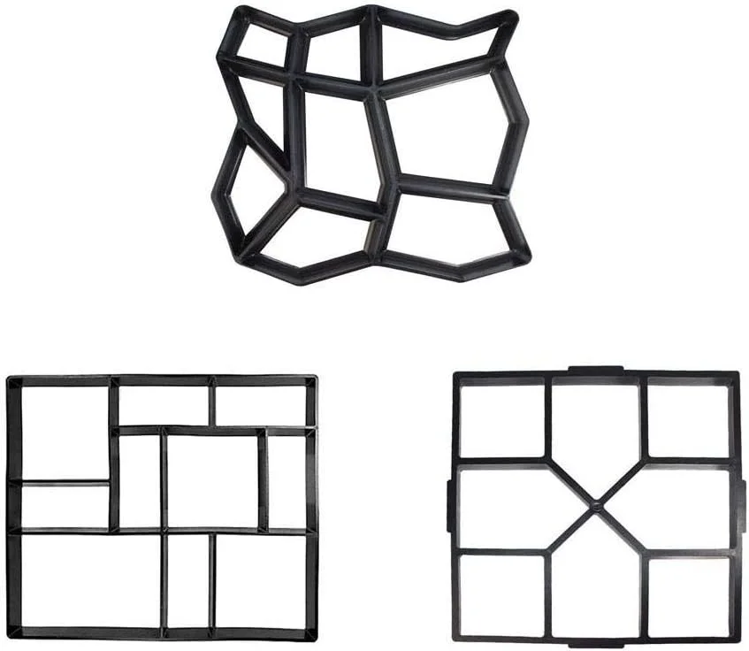 قالب سنگ فرش بتنی 3 عددی برای ساخت مسیر پیاده روی و محوطه سازی