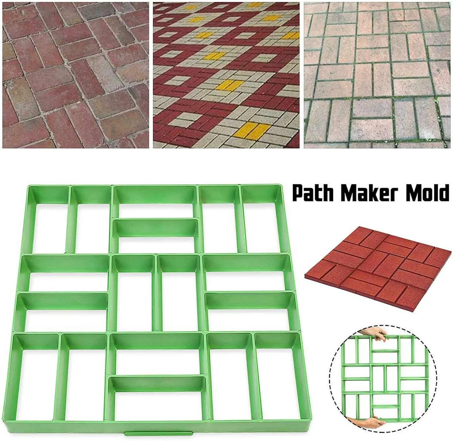 قالب آجر سیمانی، قالب بتنی برای پیاده‌رو، قالب آجر سیمانی برای جاده، ابزار ساخت مسیر پیاده‌رو سنگی برای پاسیو و حیاط