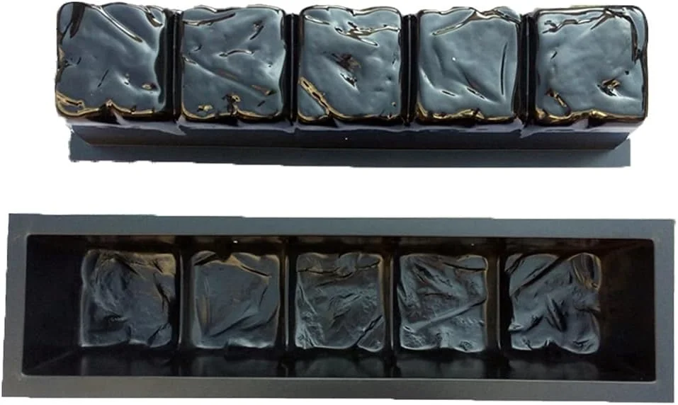 قالب پلاستیکی برای سنگ فرش، قالب بتنی برای سنگ های پله، قالب سنگ فرش باغ، حیاط، پیاده رو، قالب پیاده رو، قالب مسیر حیاط، شکل مربع کوچک، 59.4x13.4x10.9 سانتی متر - 2 عدد