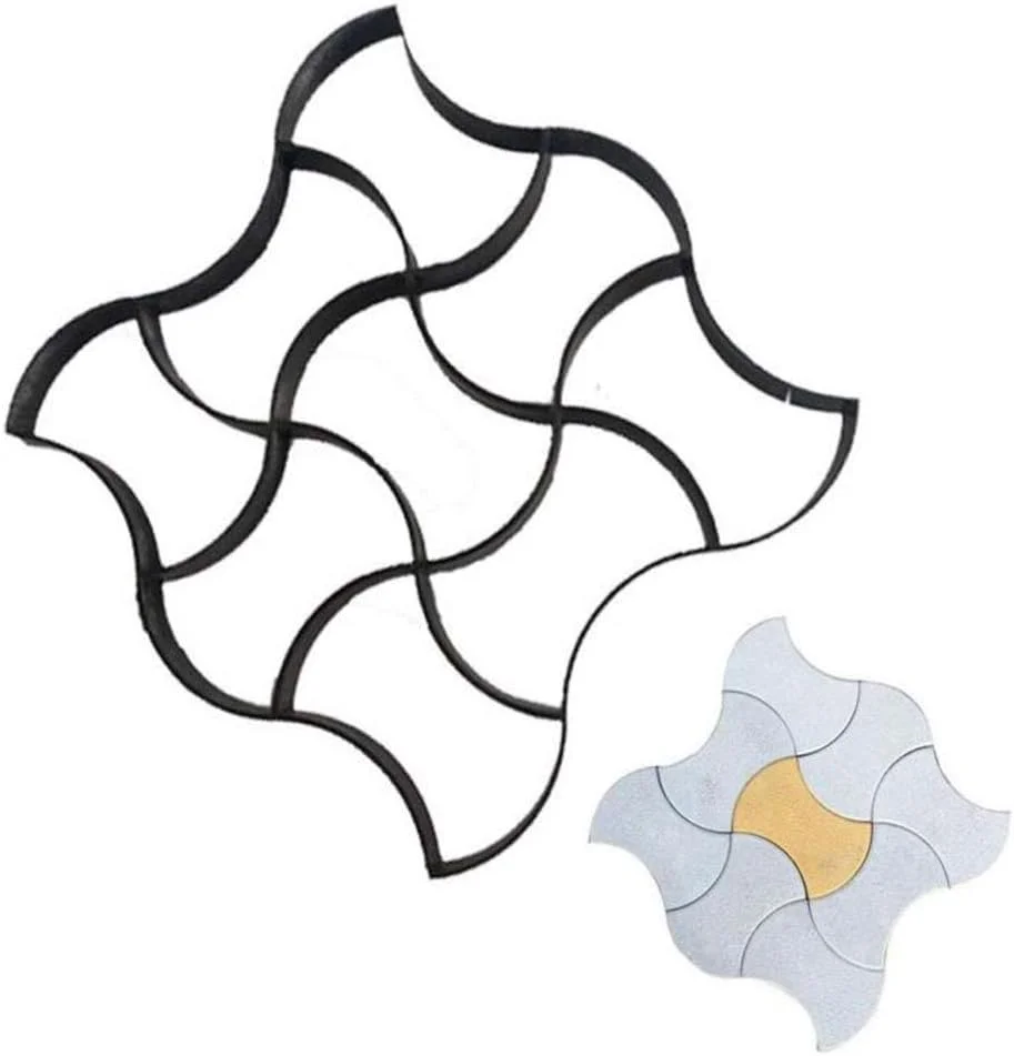 قالب ساخت مسیر آجری DIY، قالب سنگفرش باغ، قالب بتنی سیمانی جاده ای سنگفرش قابل استفاده مجدد G