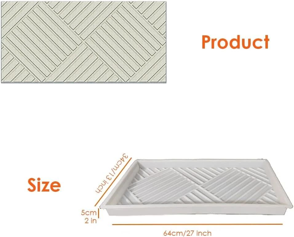 قالب آجر بتنی عتیقه مستطیلی QIDOTS، قالب مسیر بتنی، قالب سنگفرش کاشی کف ضد لغزش قابل استفاده مجدد برای چمن باغ (رنگ: B)