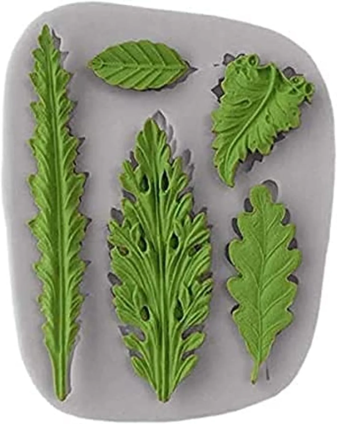 قالب سیلیکونی برگ درخت PUPU، قالب رزینی کیک فوندانت، قالب خمیر فوندانت، قالب خاک رس، شکل برگ، ابزار تزئین DIY