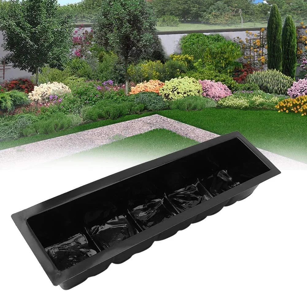 قالب پلاستیکی سنگ فرش، 2 عدد قالب سنگ فرش مسیر باغ 63.5x17.5x11.5 سانتی متر برای ساخت مسیرهای بتنی