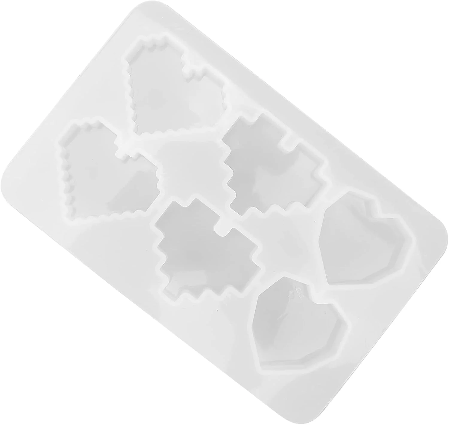 قالب‌های سیلیکونی، قالب رزینی 6 حفره‌ای طرح قلب، عالی برای ساخت صابون و صنایع دستی DIY، 3 شکل برای ریخته‌گری هدیه صنایع دستی خمیر پلیمری