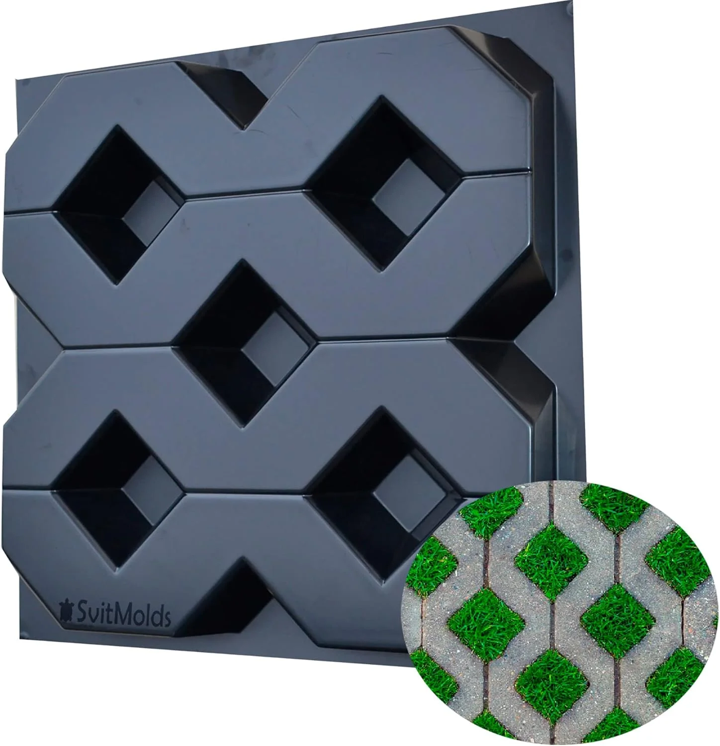 قالب بتن SvitMolds، بلوک های بتنی چمن DIY، سنگفرش و سنگ های فرش بتنی S62