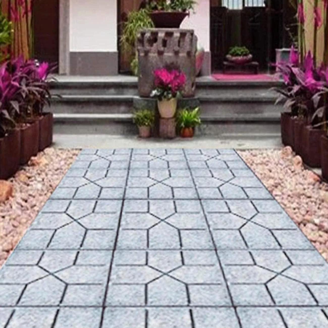 قالب بتن برای سنگفرش، قالب آجری برای ساخت مسیر، قالب بتنی بادوام، مناسب برای سنگفرش باغ، سنگ های پله ای، دال های سنگفرشی