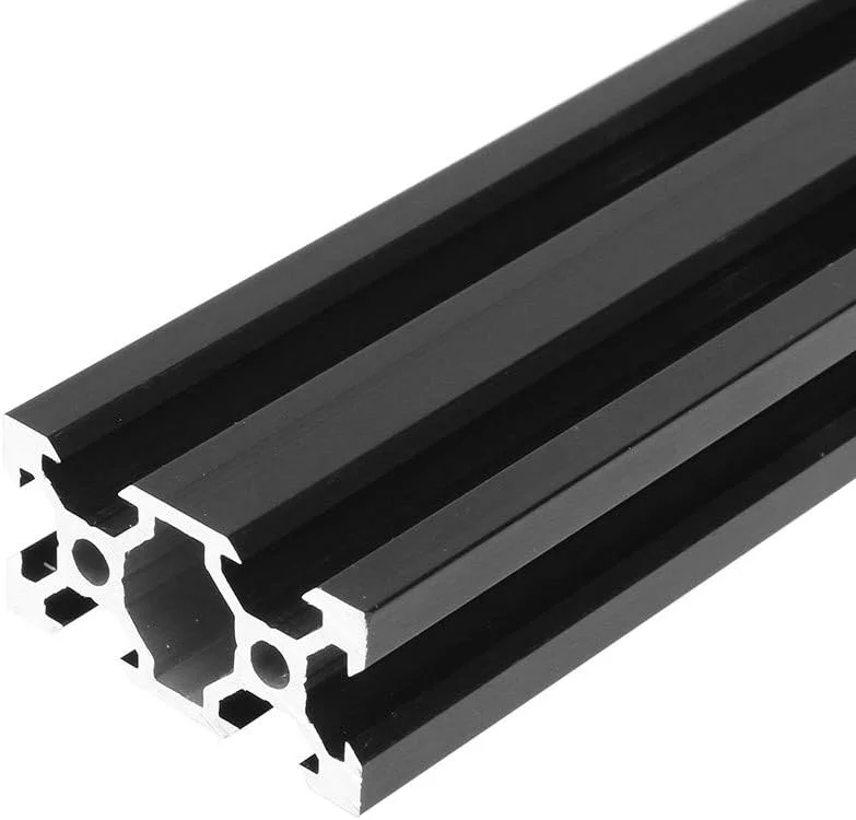 پروفیل های آلومینیومی اکستروژن 2040V مشکی، پروفیل های آلومینیومی T-slot، طول 1220 میلی متر - 1 عدد