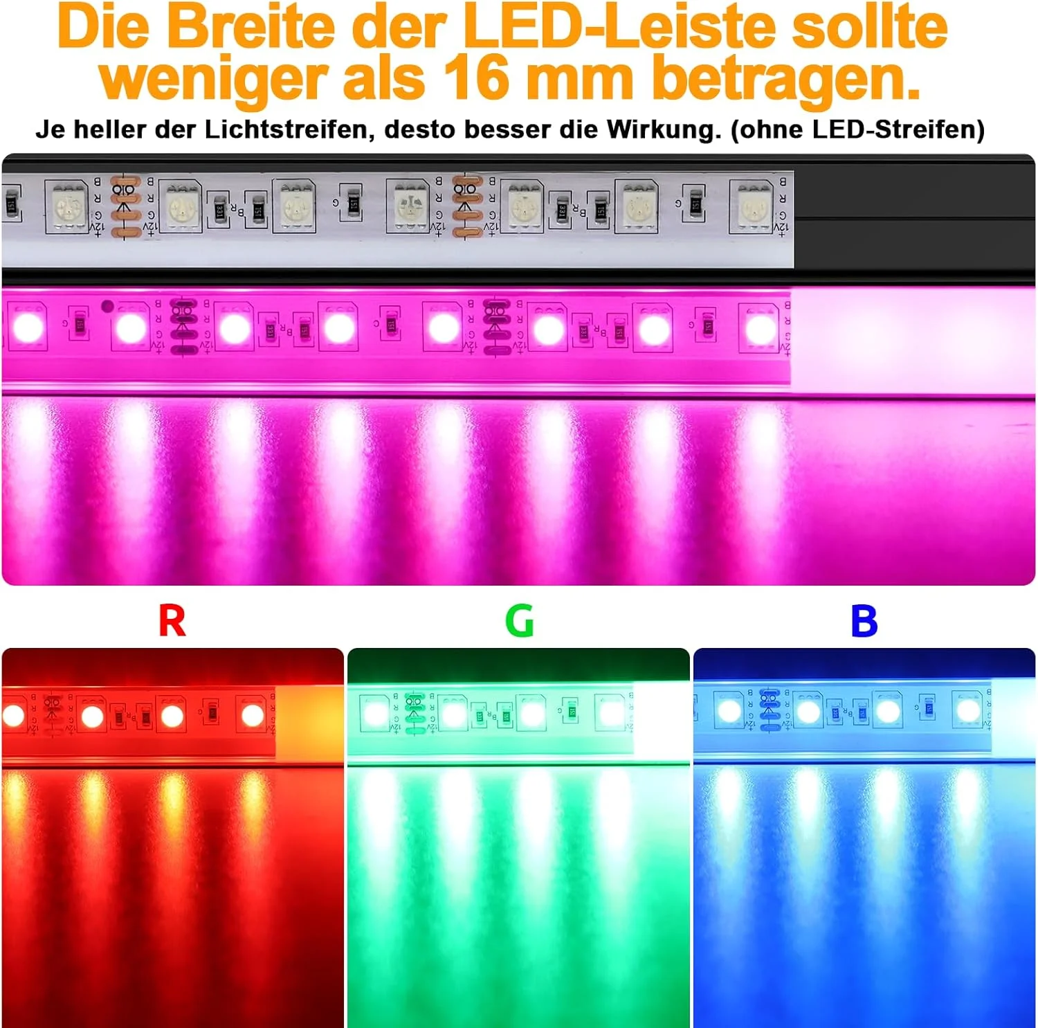 پک پروفیل LED، ۱۰ عدد ۱ متری، آلومینیوم حرفه ای LED برای نوارهای LED، پروفیل LED U شکل برای کانال/ریل LED، برای نوارهای نوری تا ۱۶ میلی متر، برای سقف، ویترین