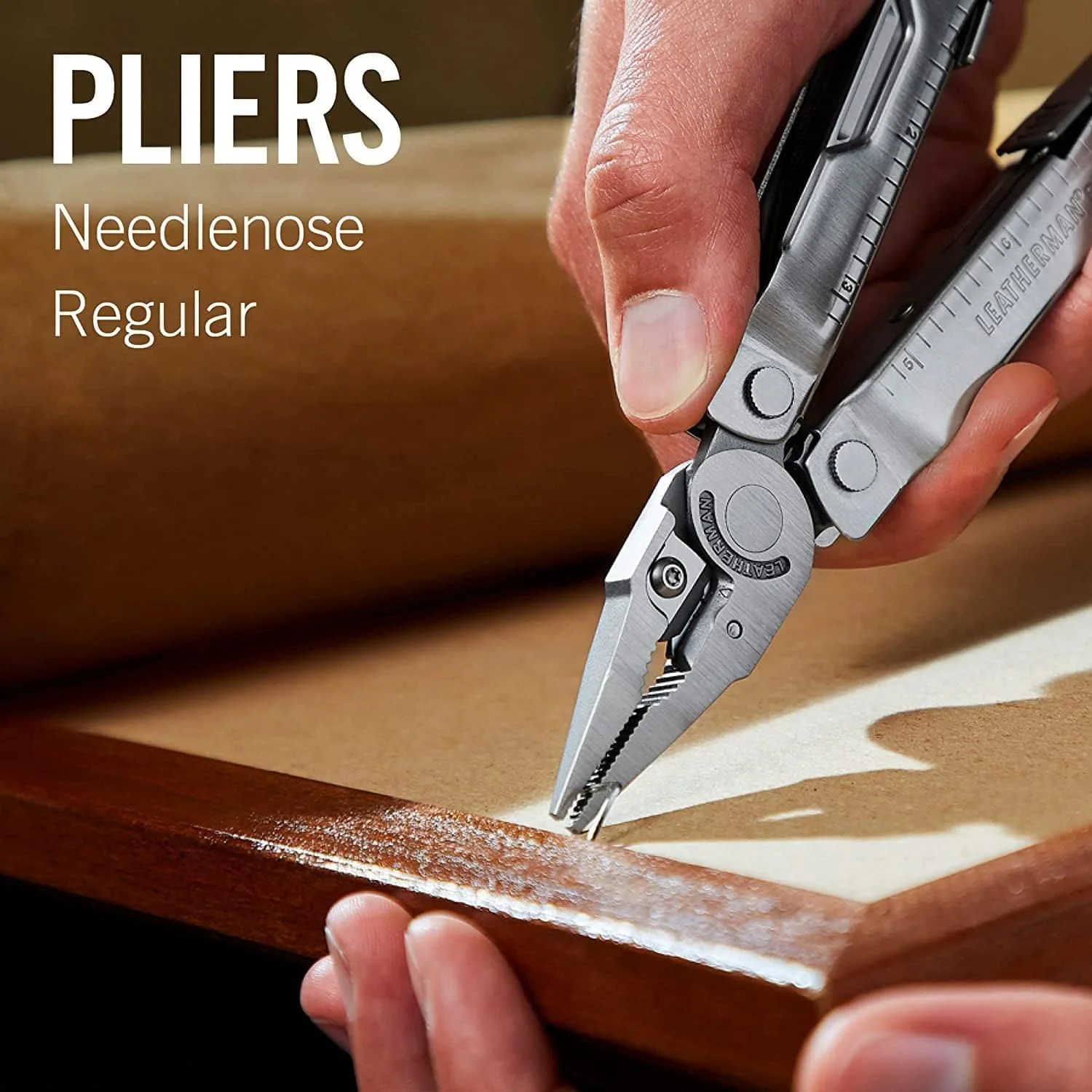 ابزار چندکاره لدرمن Rebar - دارای 17 ابزار برای کارهای DIY و کمپینگ، استیل ضد زنگ مشکی، قهوه ای