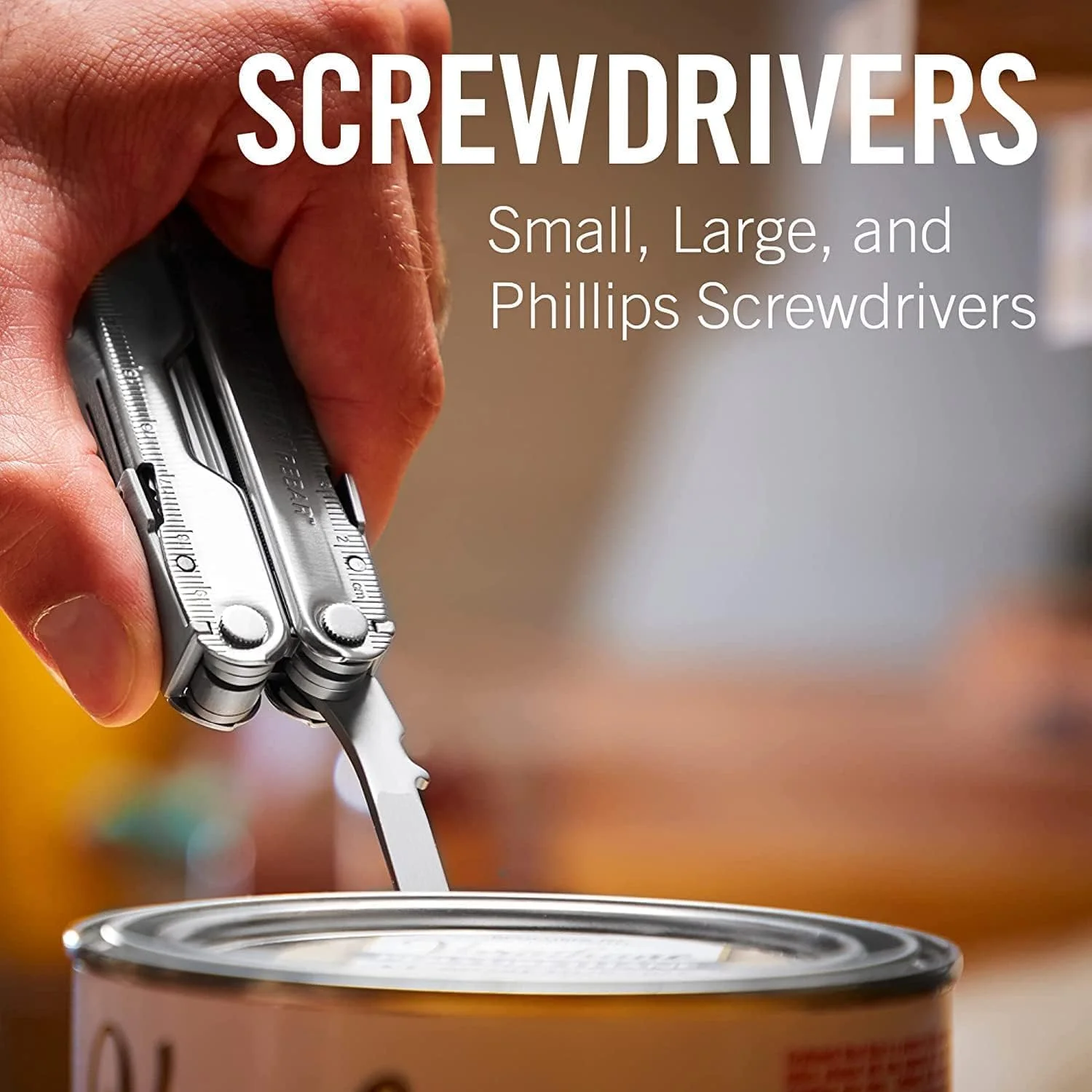 ابزار چندکاره لدرمن Rebar - دارای 17 ابزار برای کارهای DIY و کمپینگ، استیل ضد زنگ مشکی، قهوه ای