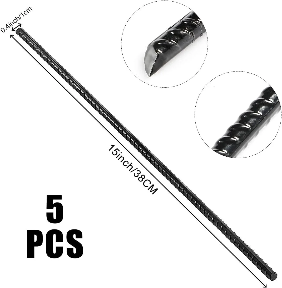 میخ های لنگر زمینی، میخ های میلگردی سنگین و مستقیم آهنگری شده 38 سانتی متری با نوک تیز، میخ های فولادی نگهدارنده گیاه، میخ های باغبانی برای چادر، باغبانی، بتن و چوب