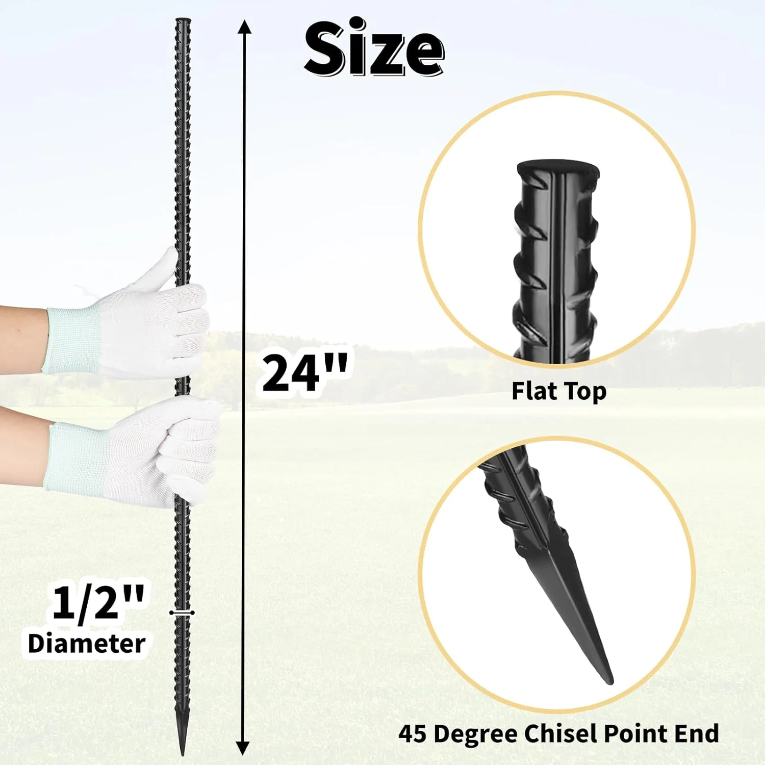 میخ های میلگرد مستقیم