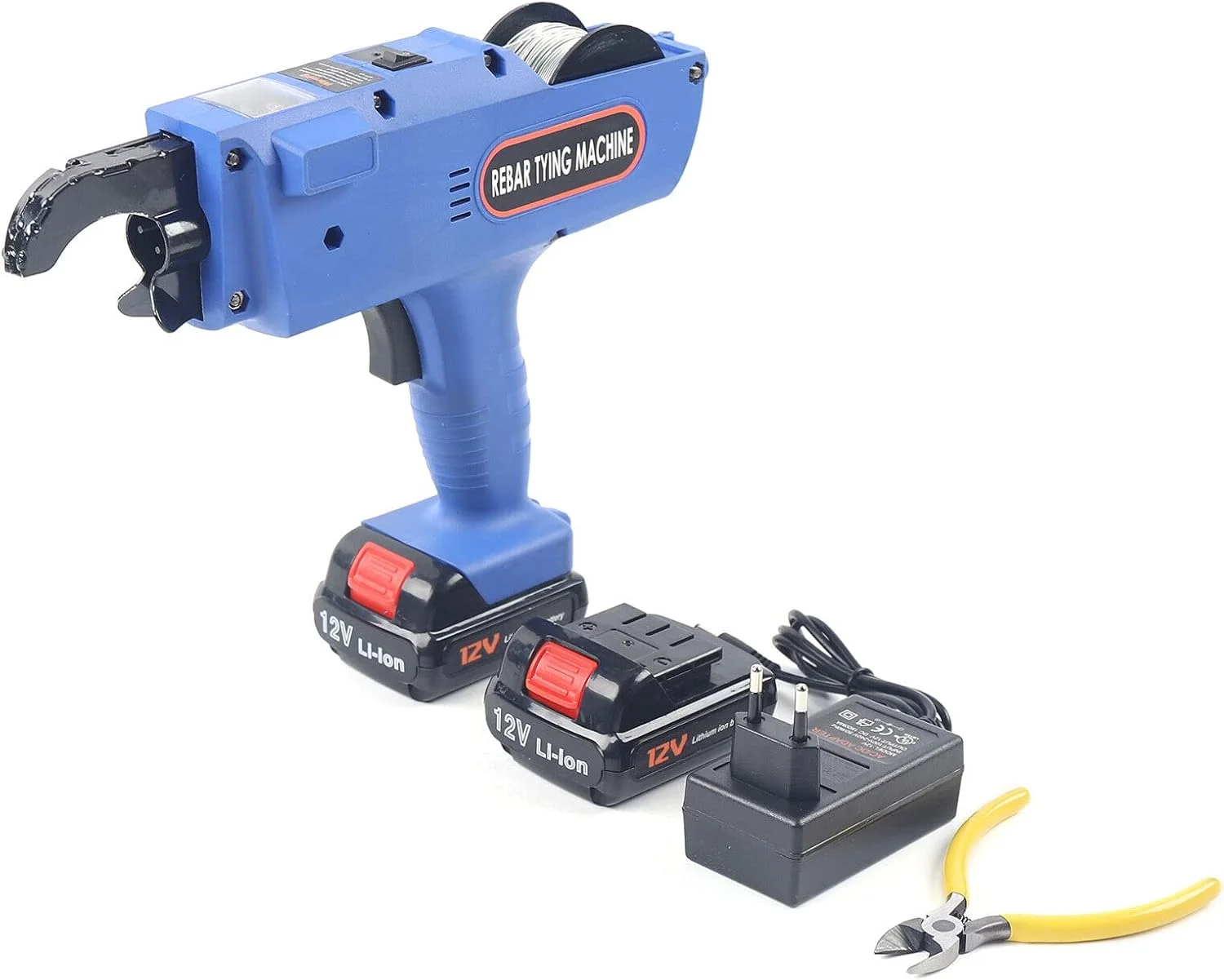 دستگاه گره زن میلگرد اتوماتیک Futchoy 8mm-34mm، تفنگ گره زن میلگرد برقی (آبی)