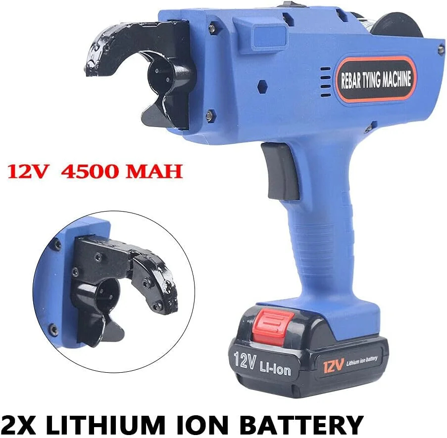 دستگاه گره زن میلگرد اتوماتیک Futchoy 8mm-34mm، تفنگ گره زن میلگرد برقی (آبی)