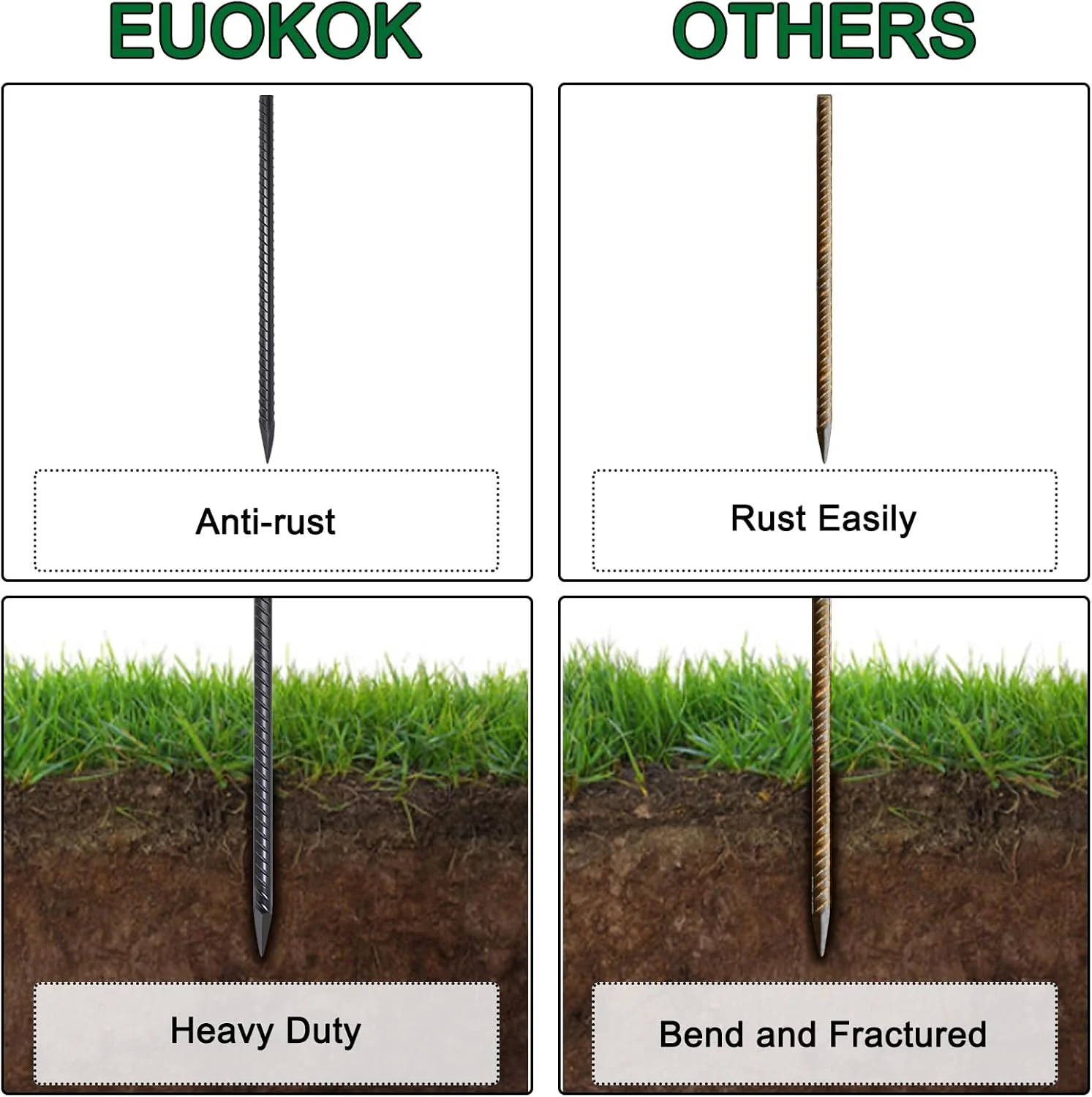 میخ های فولادی زمینی با دوام بالا