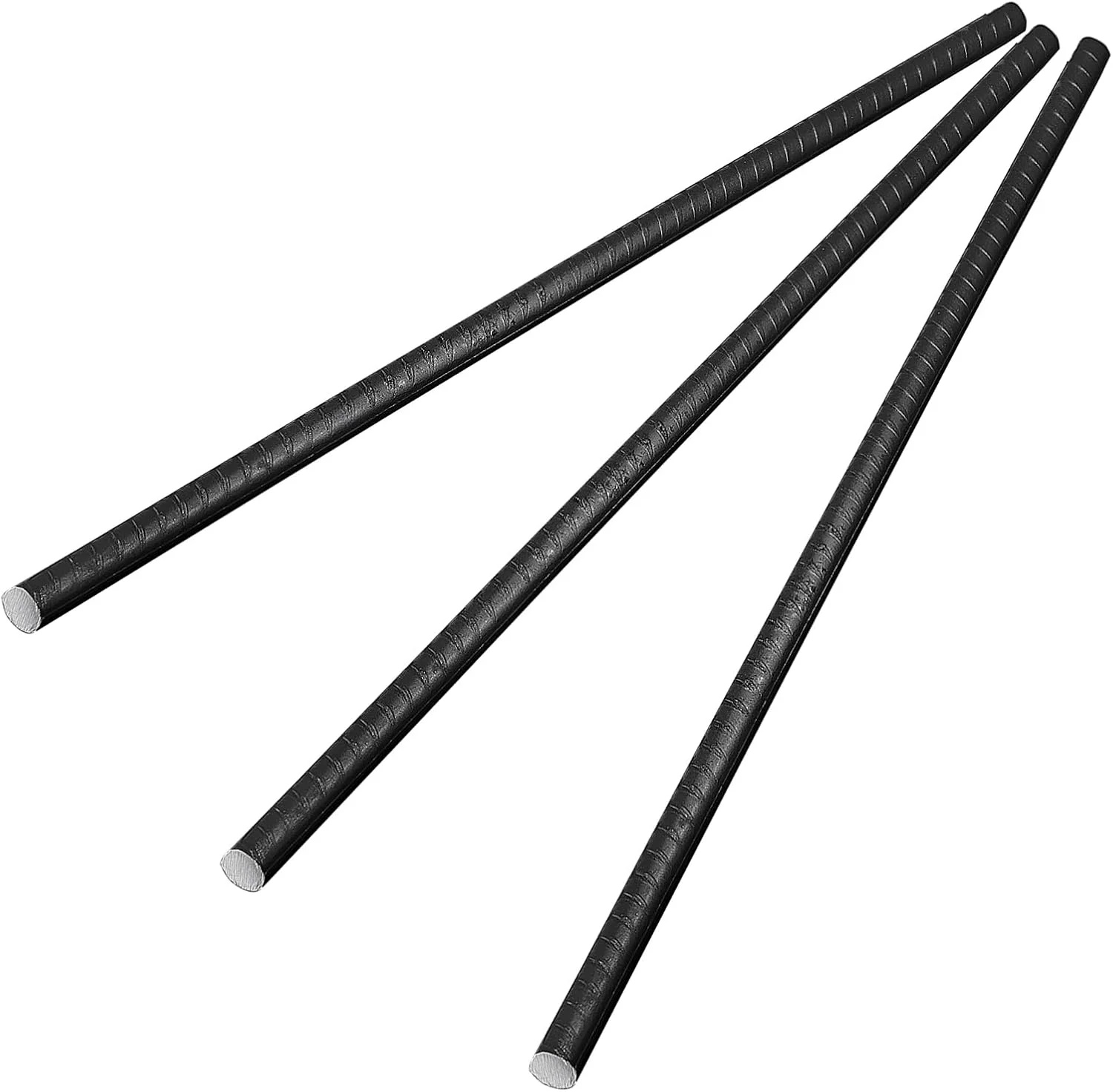 میله های میلگرد زمینی SOUJAP، میله های فولادی سنگین و بلند، میلگرد لنگر زمینی برای تقویت چوب بتن، مشکی، 40x1 سانتی متر، 6 عدد