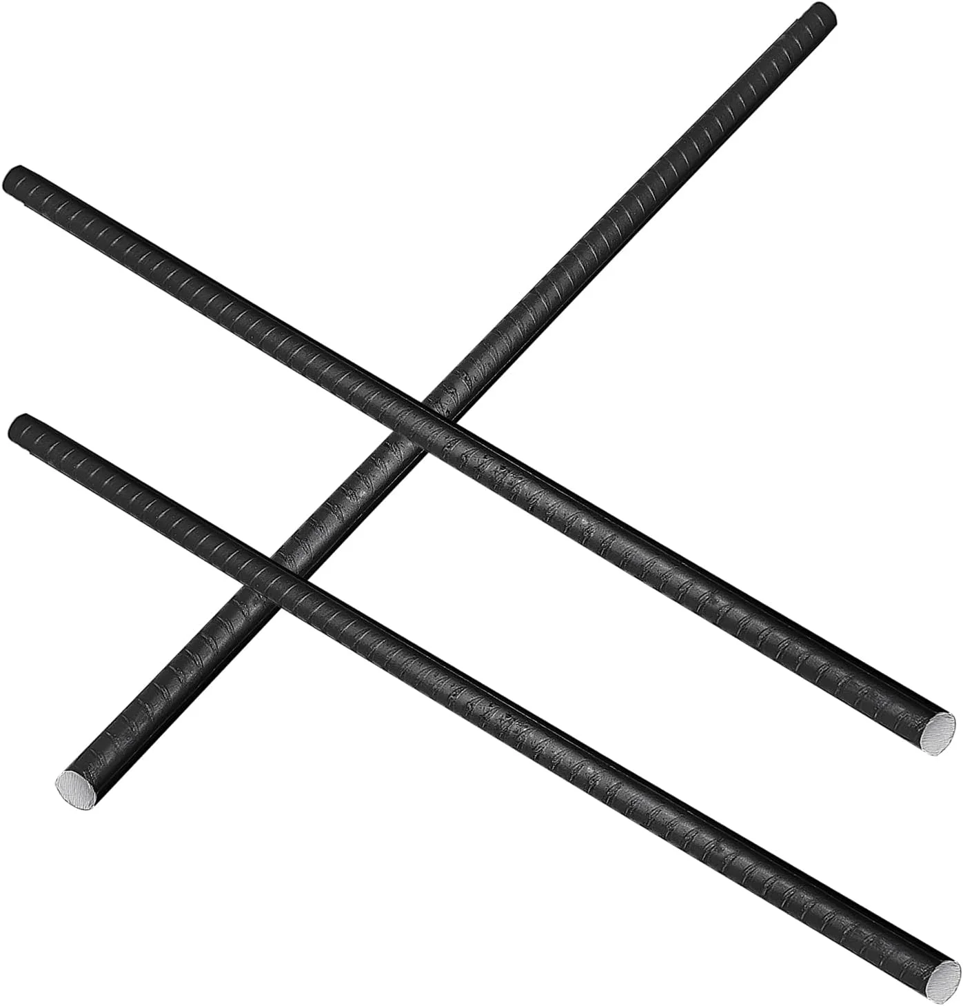 میله های میلگرد زمینی SOUJAP، میله های فولادی سنگین و بلند، میلگرد لنگر زمینی برای تقویت چوب بتن، مشکی، 40x1 سانتی متر، 6 عدد