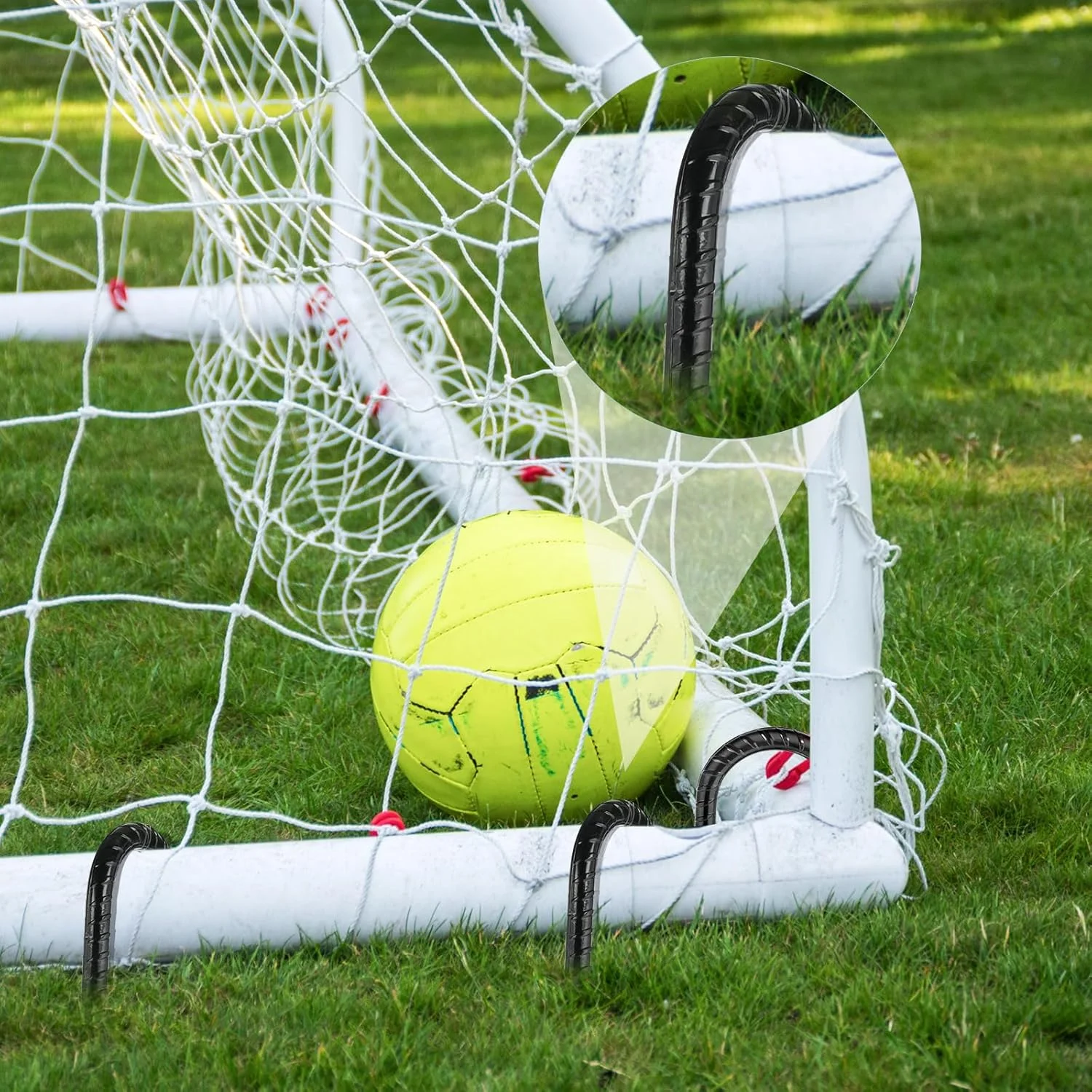 میخ‌های فولادی سنگین ۱۶ اینچی با سر خمیده، بسته‌ی ۲۴ عددی، مناسب برای چادر، لنگرهای زمینی فولادی، میخ‌های فلزی باغ، میخ‌های حصار زنجیره‌ای با پوشش مشکی