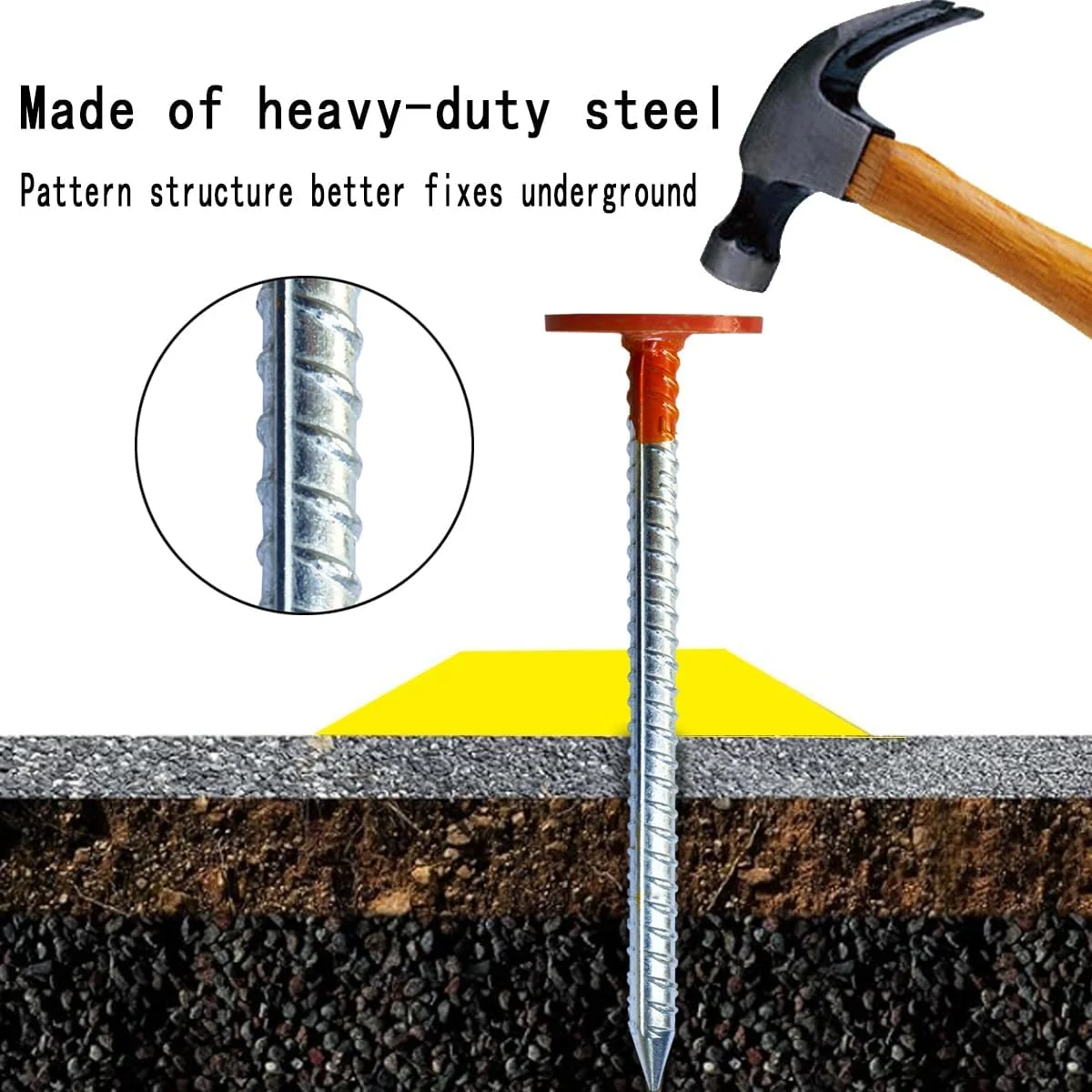 میخ های نشانه گذاری میلگرد WANSRUYI، طول 30 سانتیمتر - وزن 612 گرم، نارنجی پررنگ (بسته 8 عددی) میخ های نشانه گذاری میلگرد WANSRUYI، طول 30 سانتیمتر - وزن 612 گرم، نارنجی پررنگ (بسته 8 عددی)