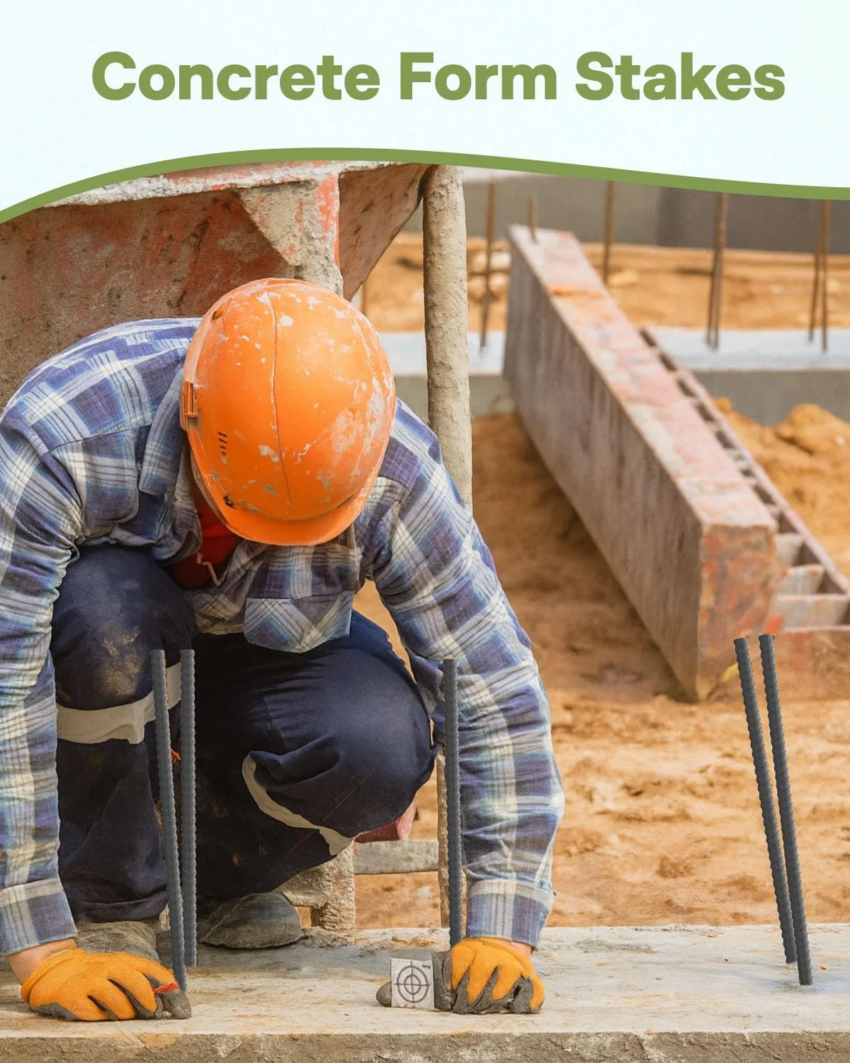 ۵۰ عدد میخ زمینی میلگرد ۱۶ اینچی، میخ های چوبی منظره سنگین ۵/۱۶ اینچی، میخ های فولادی مستقیم برای ترامپولین، چادر، حصار، تکیه گاه گیاهان، لنگرهای فلزی زمینی با انتهای نوک تیز