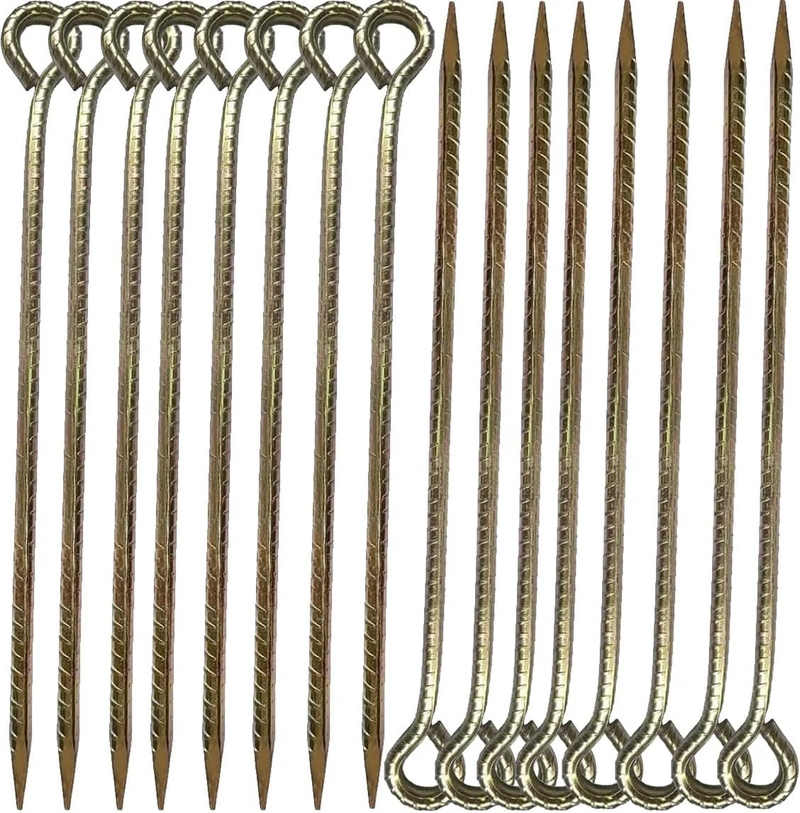 میخ های میلگردی 40 سانتی متری Fercery، میخ های چادر، میخ های سنگین درخت، بست محکم برای کمپینگ، تله گذاری، سایبان، باغ و بستن برزنت، بسته 16 عددی