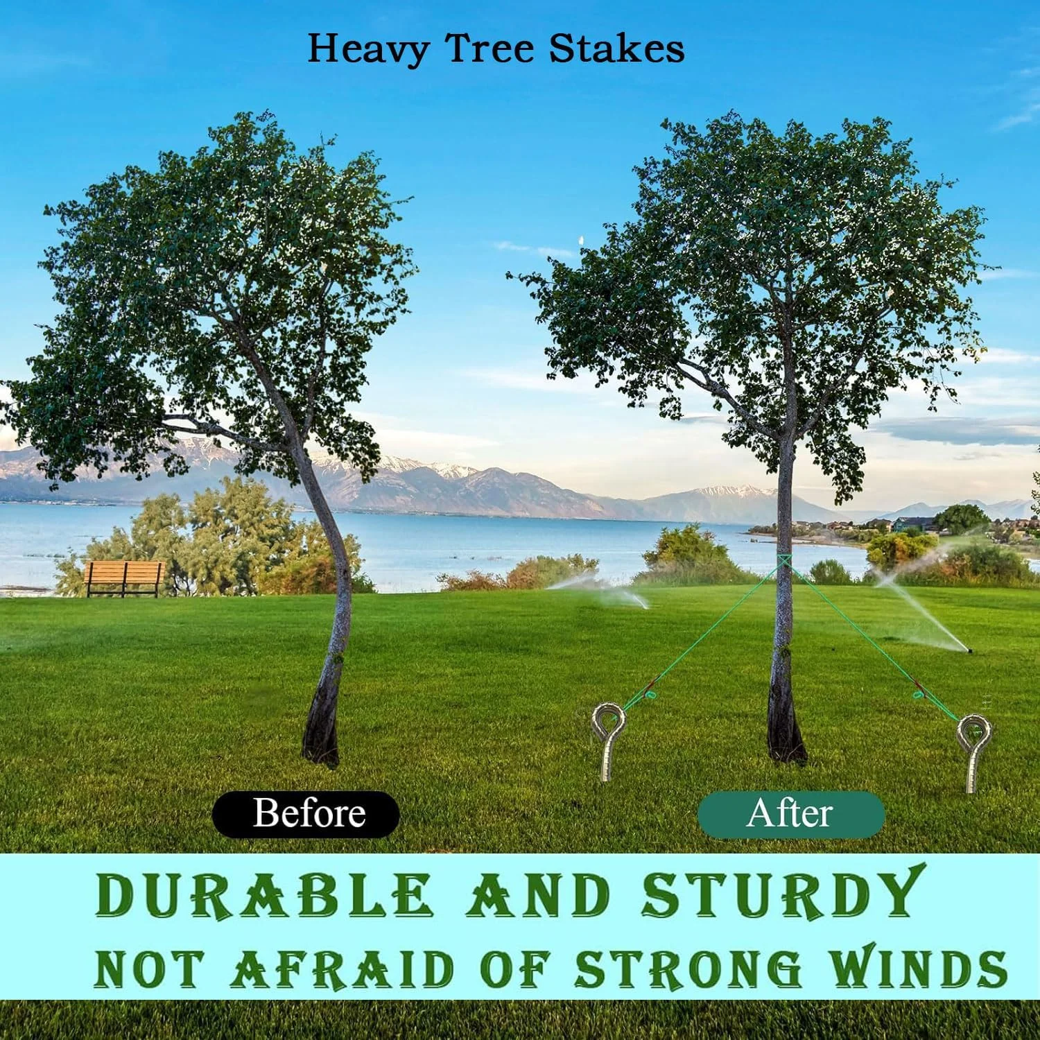 میخ های میلگردی 40 سانتی متری Fercery، میخ های چادر، میخ های سنگین درخت، بست محکم برای کمپینگ، تله گذاری، سایبان، باغ و بستن برزنت، بسته 16 عددی